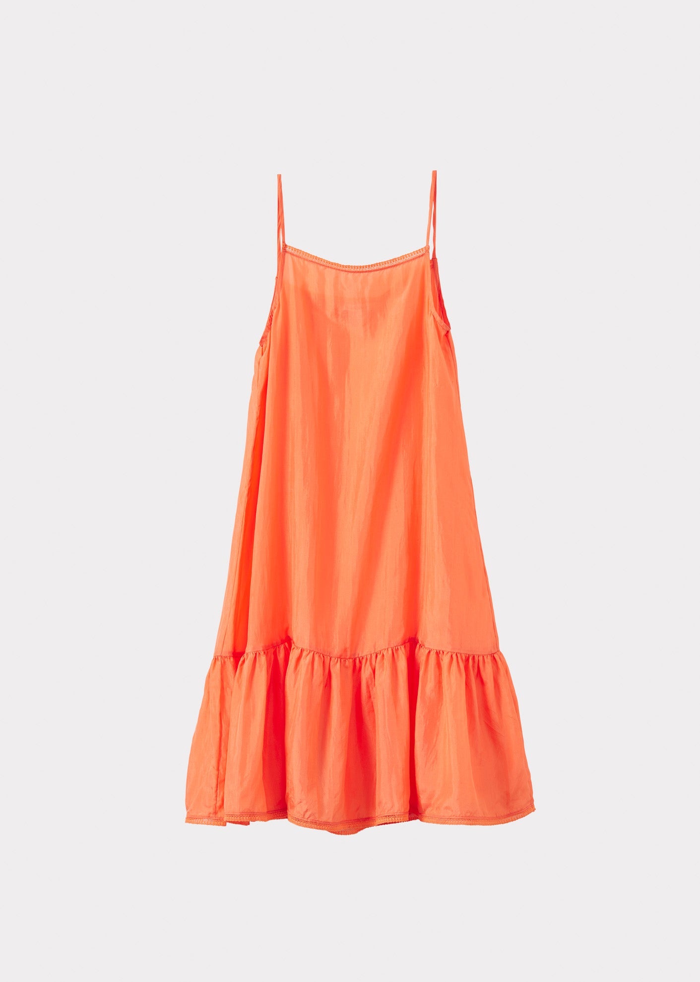 GRAPE GIRL'S SILK SLIP DRESS  - PEACH