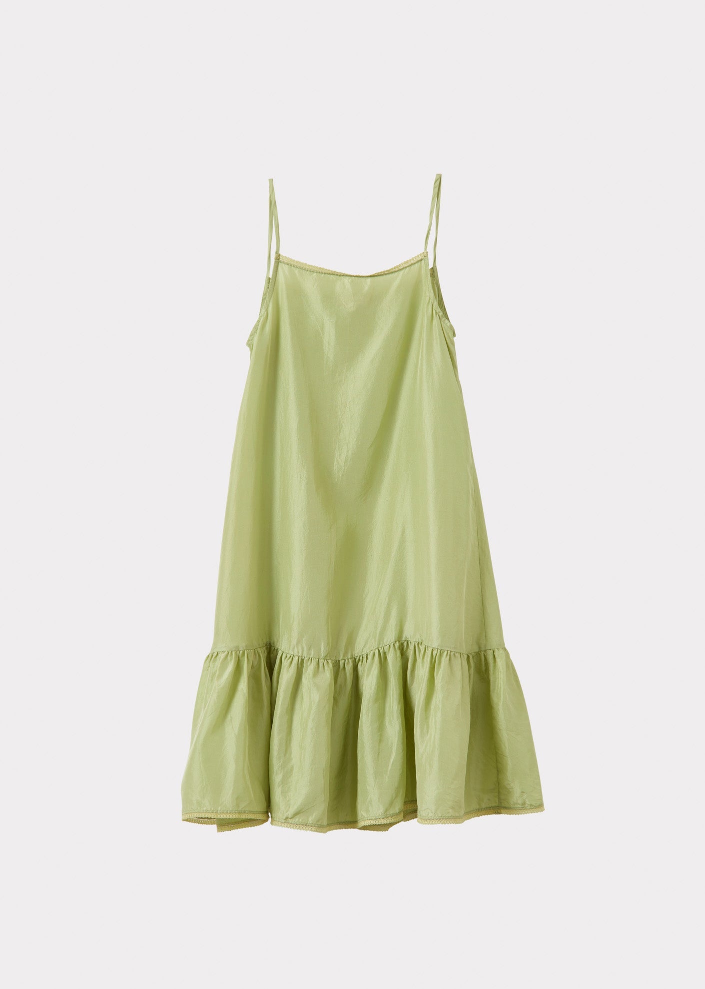 GRAPE GIRL'S SILK SLIP DRESS  - ALMOND