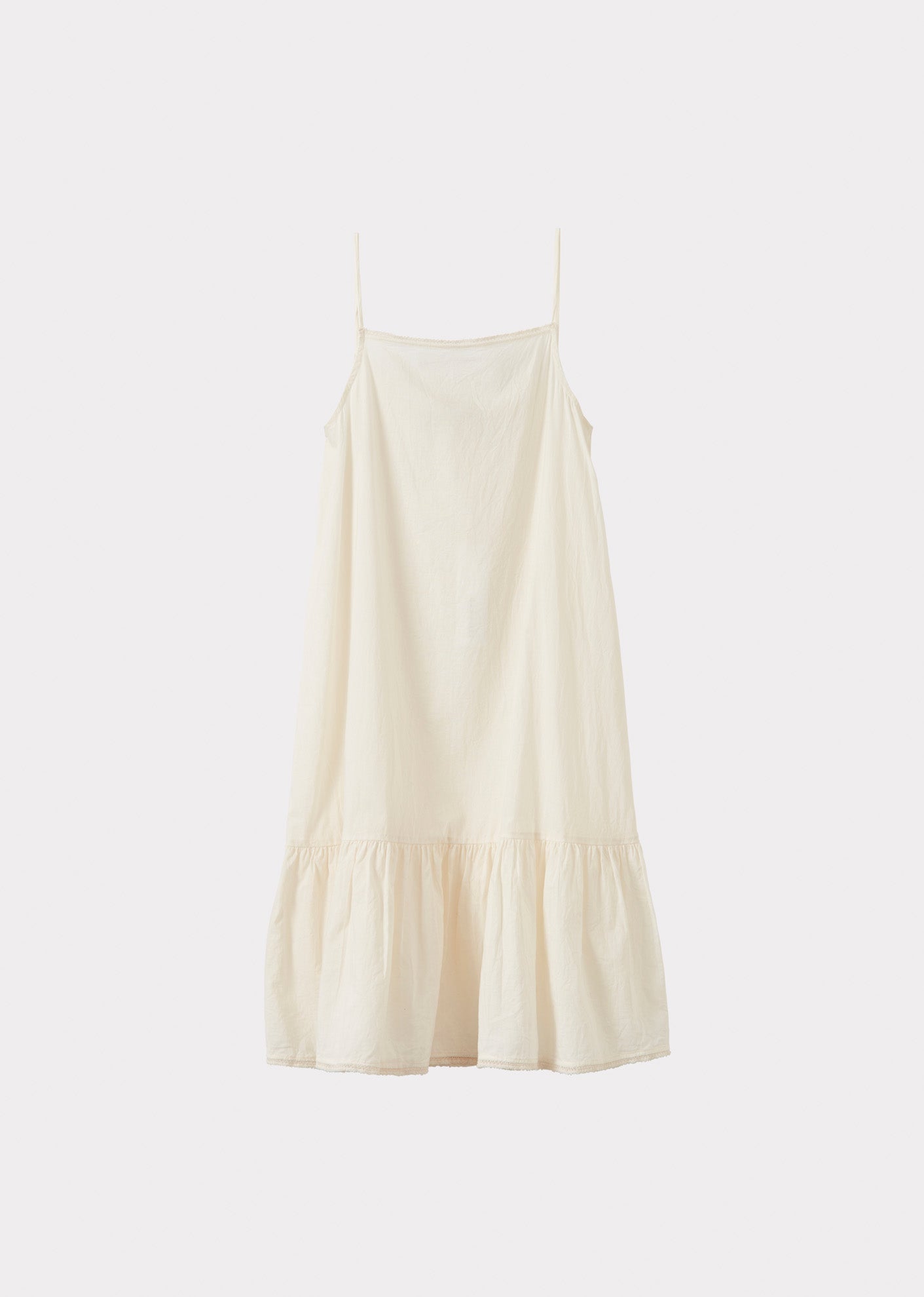 GRAPE GIRL'S SILK SLIP DRESS  - OFF WHITE