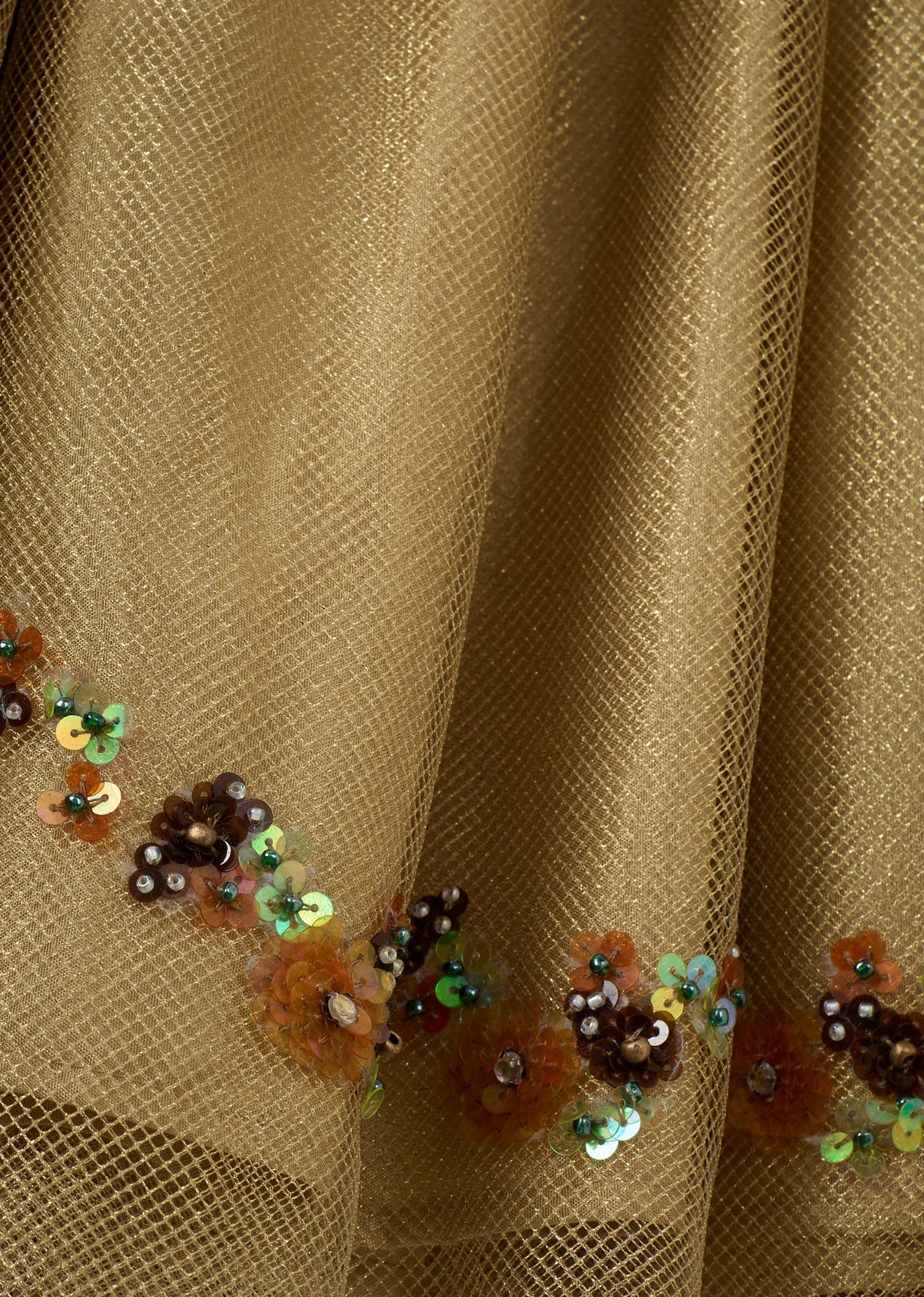 CARYS GIRL'S HAND-EMBROIDERED TULLE TUTU SKIRT - GOLD