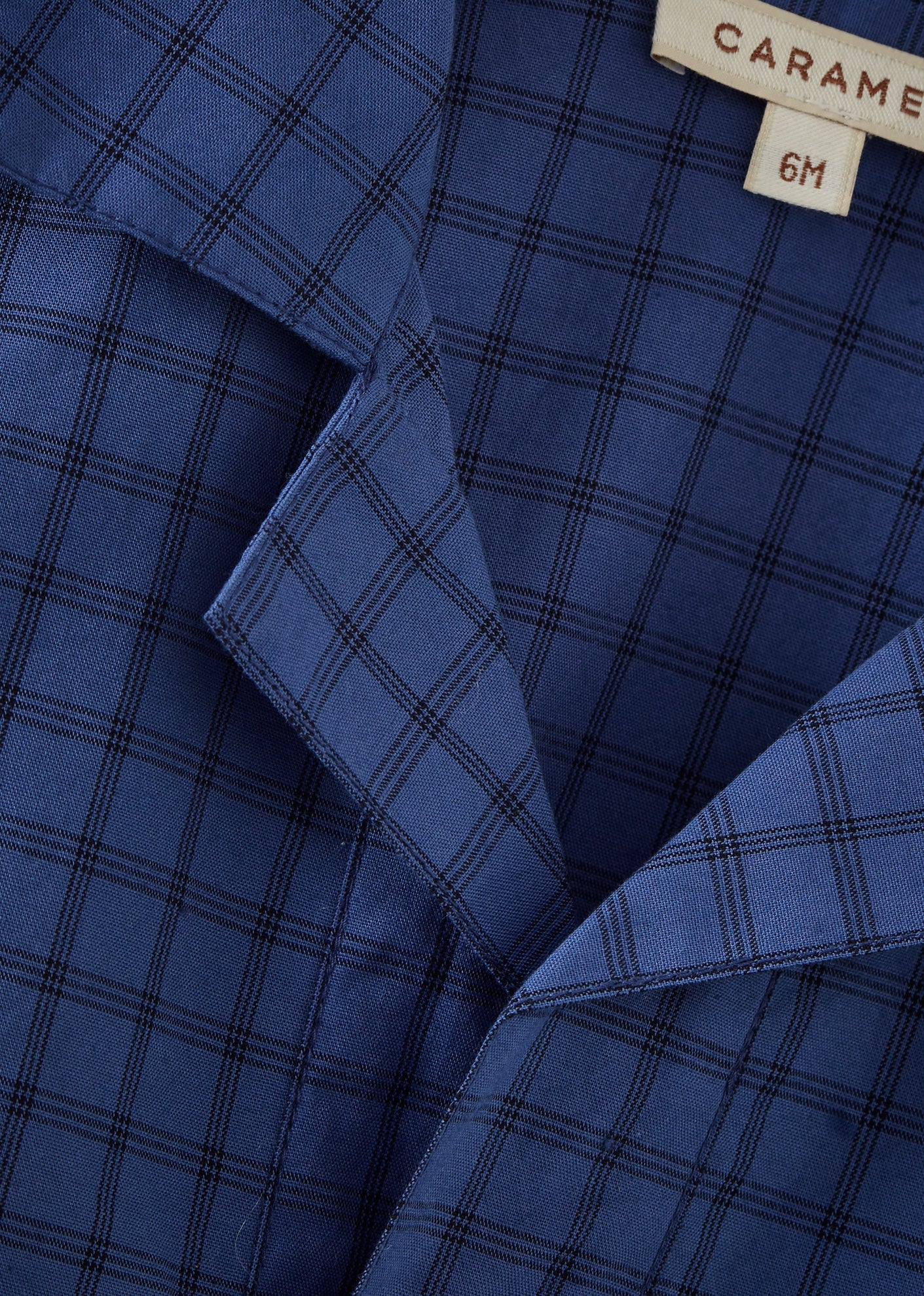 BERGAMOT CHILDREN'S COTTON SHIRT - DENIM BLUE CHECK