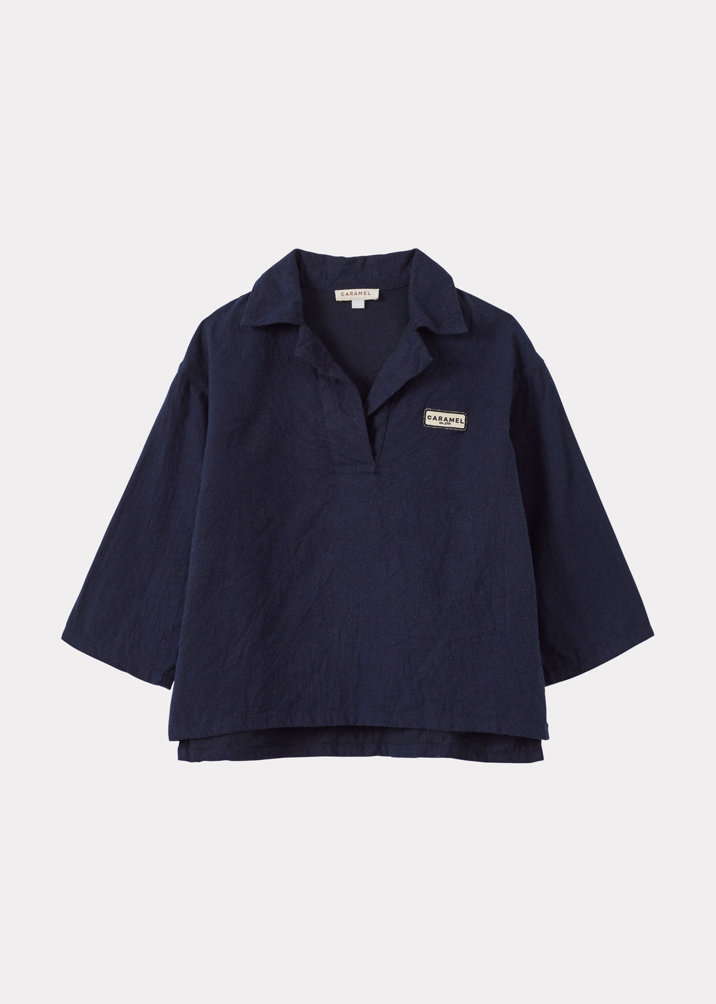 BERGAMOT CHILDREN'S COTTON SHIRT - NAVY