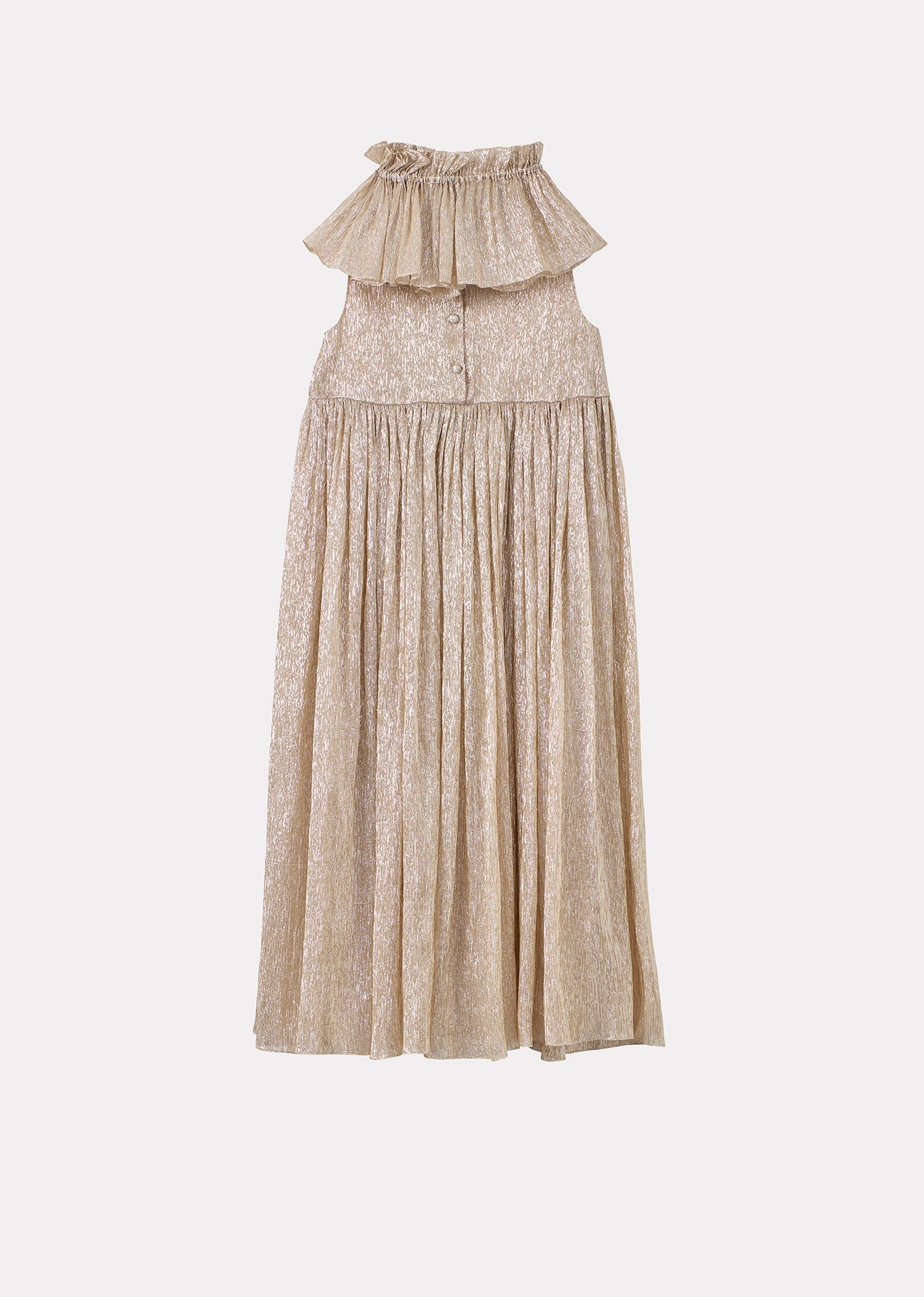 BOLSENA GIRL'S SILK DRESS - CHAMPAGNE