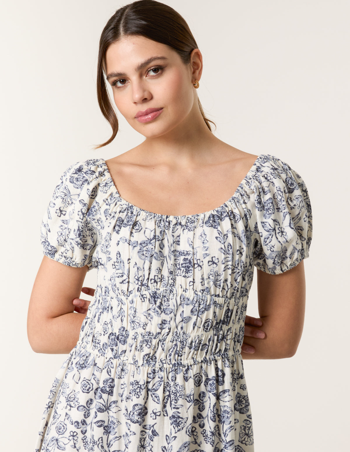 Ditsy Floral Puff Sleeve Dress