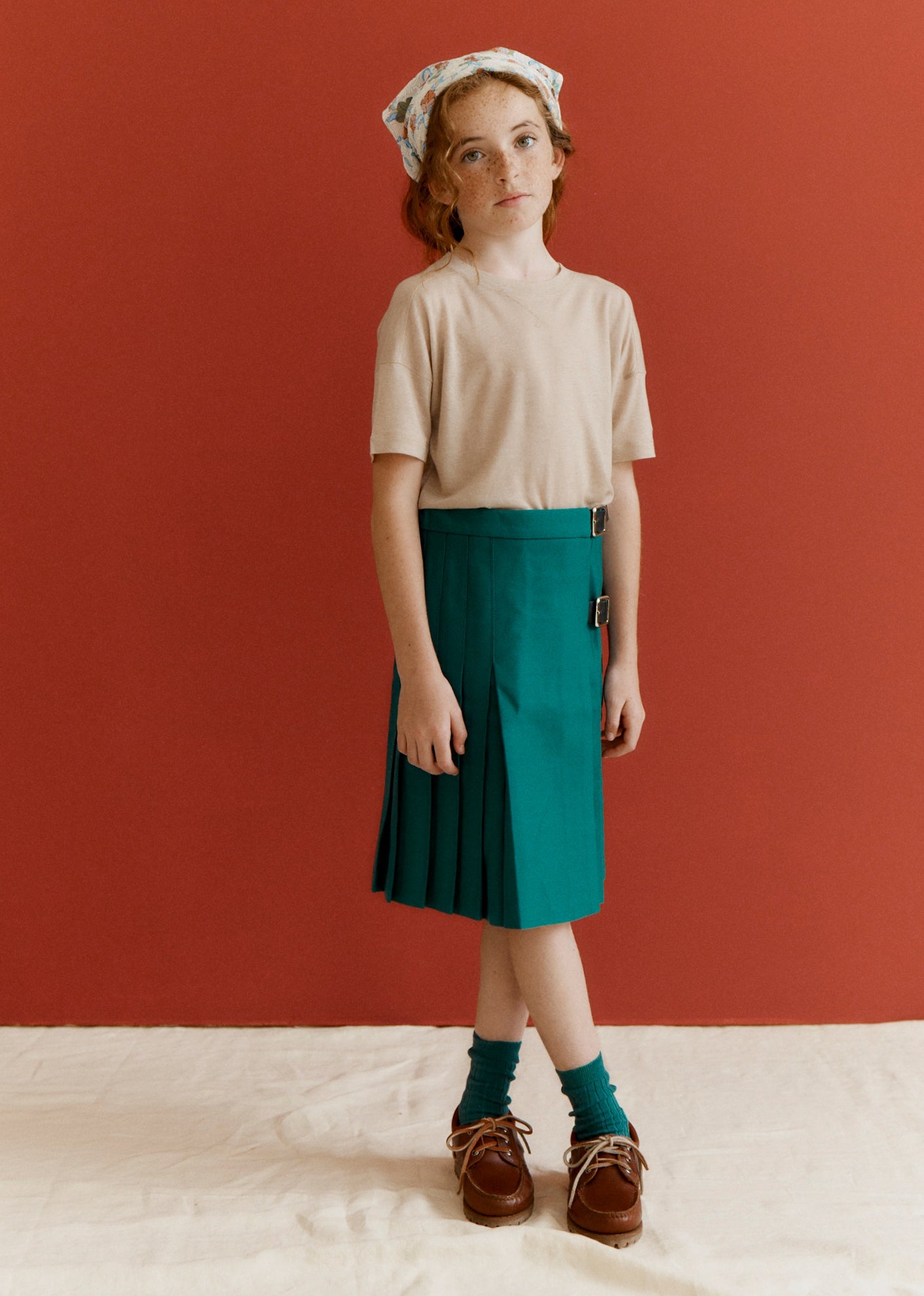 STIRLING CHILDREN'S KILT - TEAL