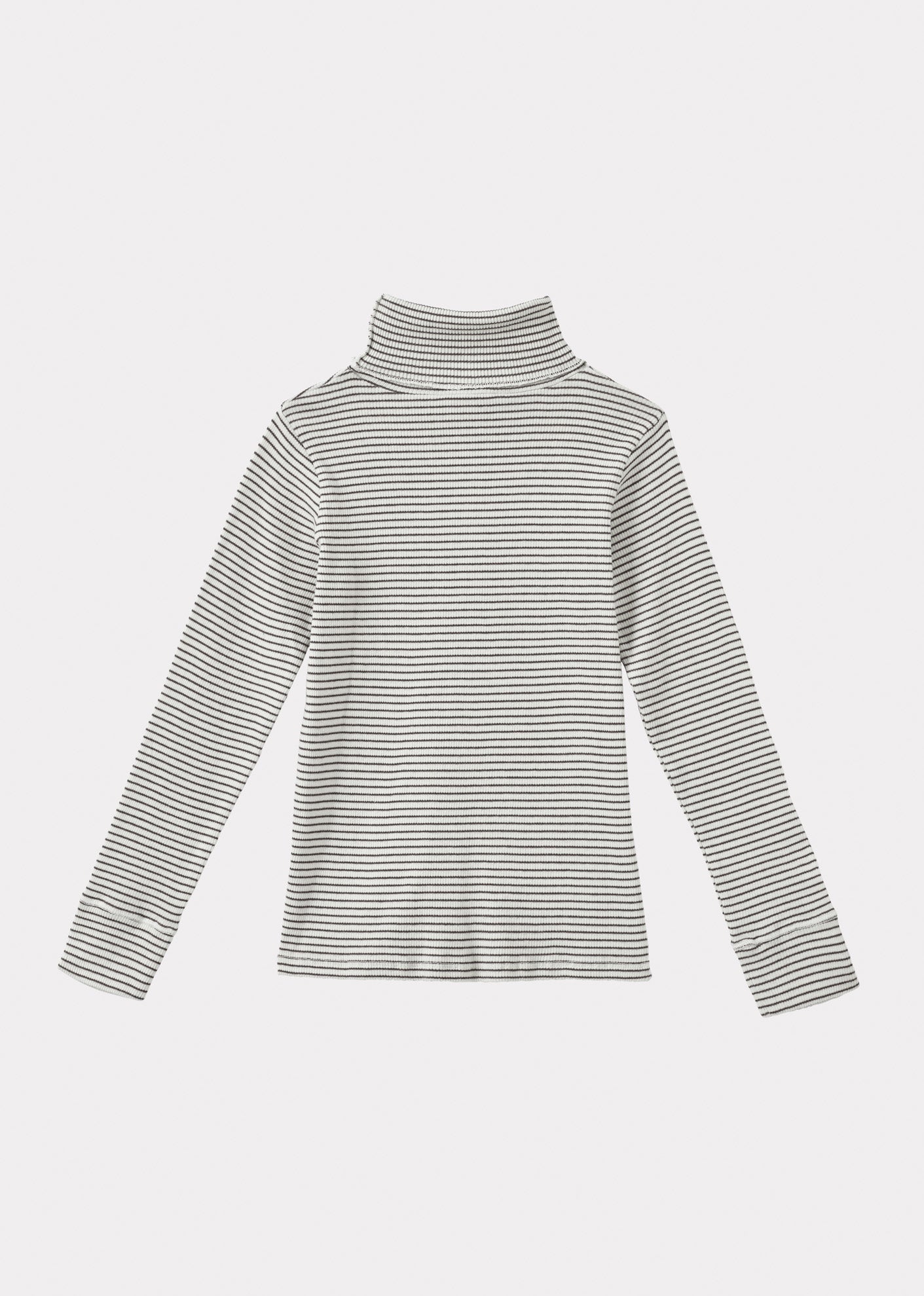 CLARO CHILDREN'S COTTON TURTLENECK - NAVY / CREAM
