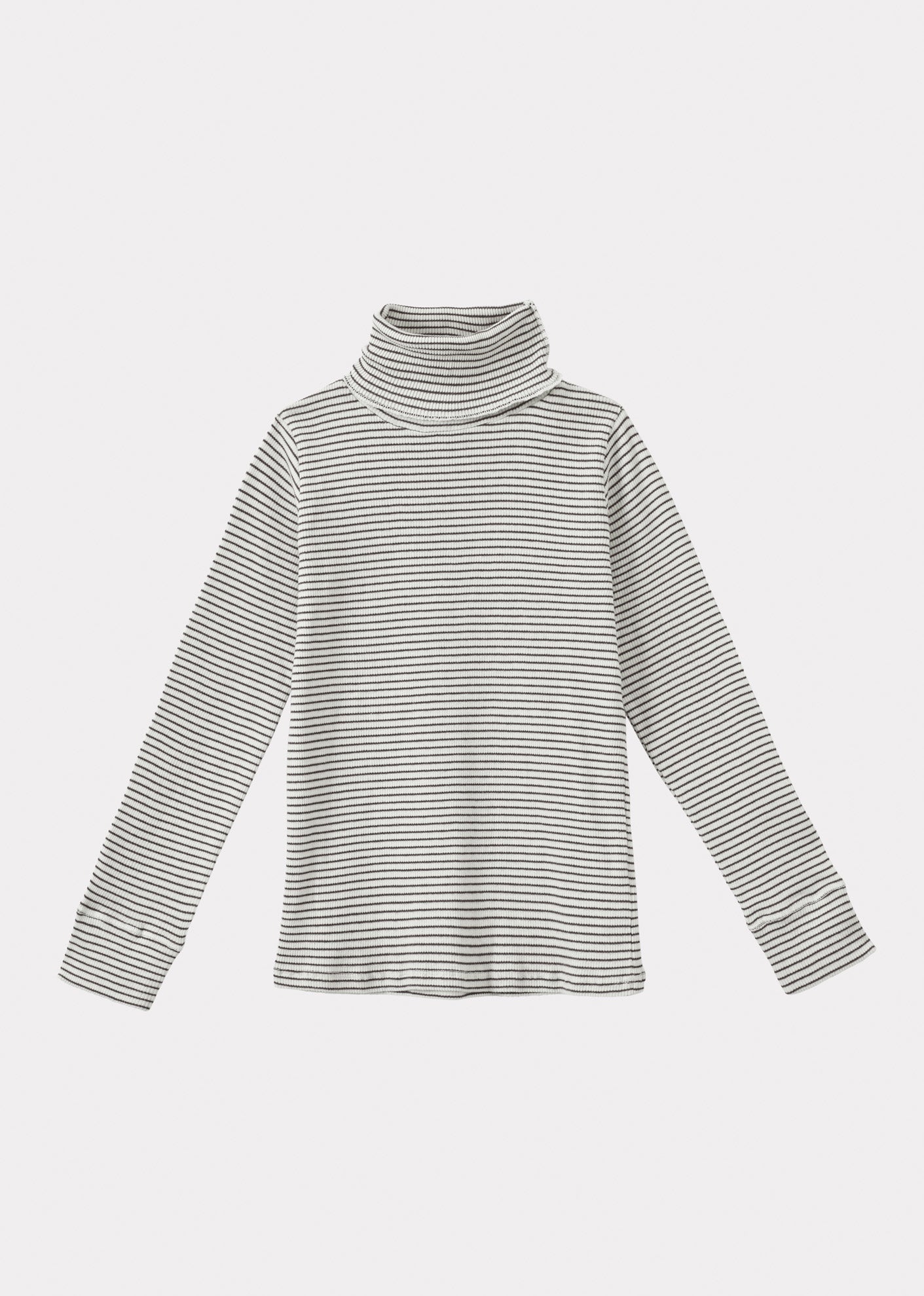 CLARO CHILDREN'S COTTON TURTLENECK - NAVY / CREAM