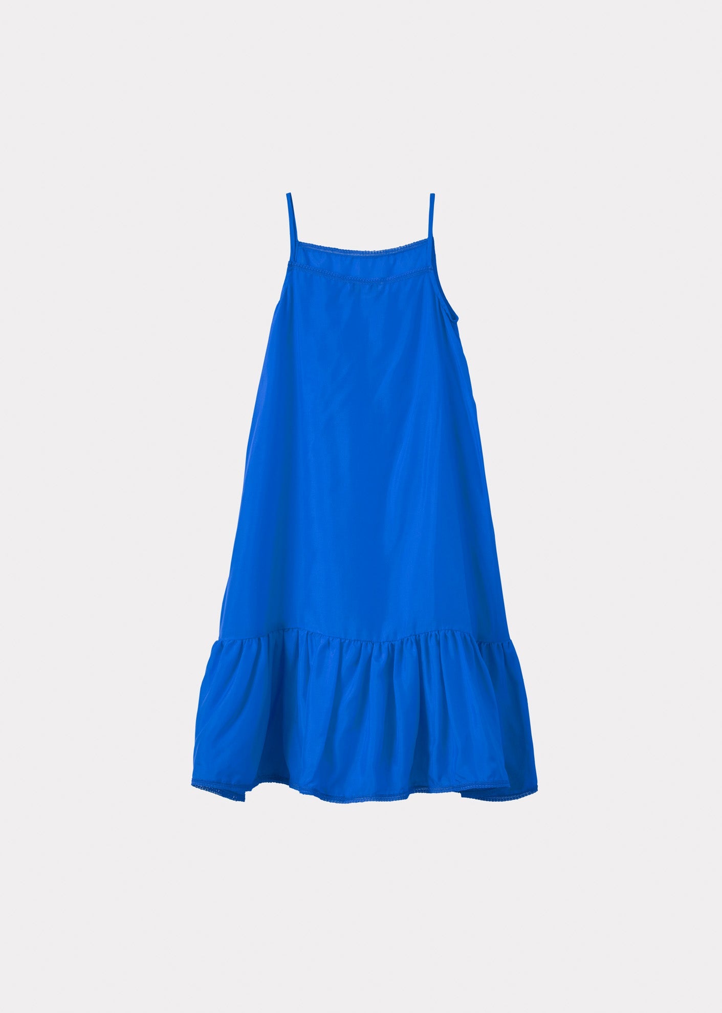 GRAPE GIRL'S SILK SLIP DRESS - ROYAL BLUE