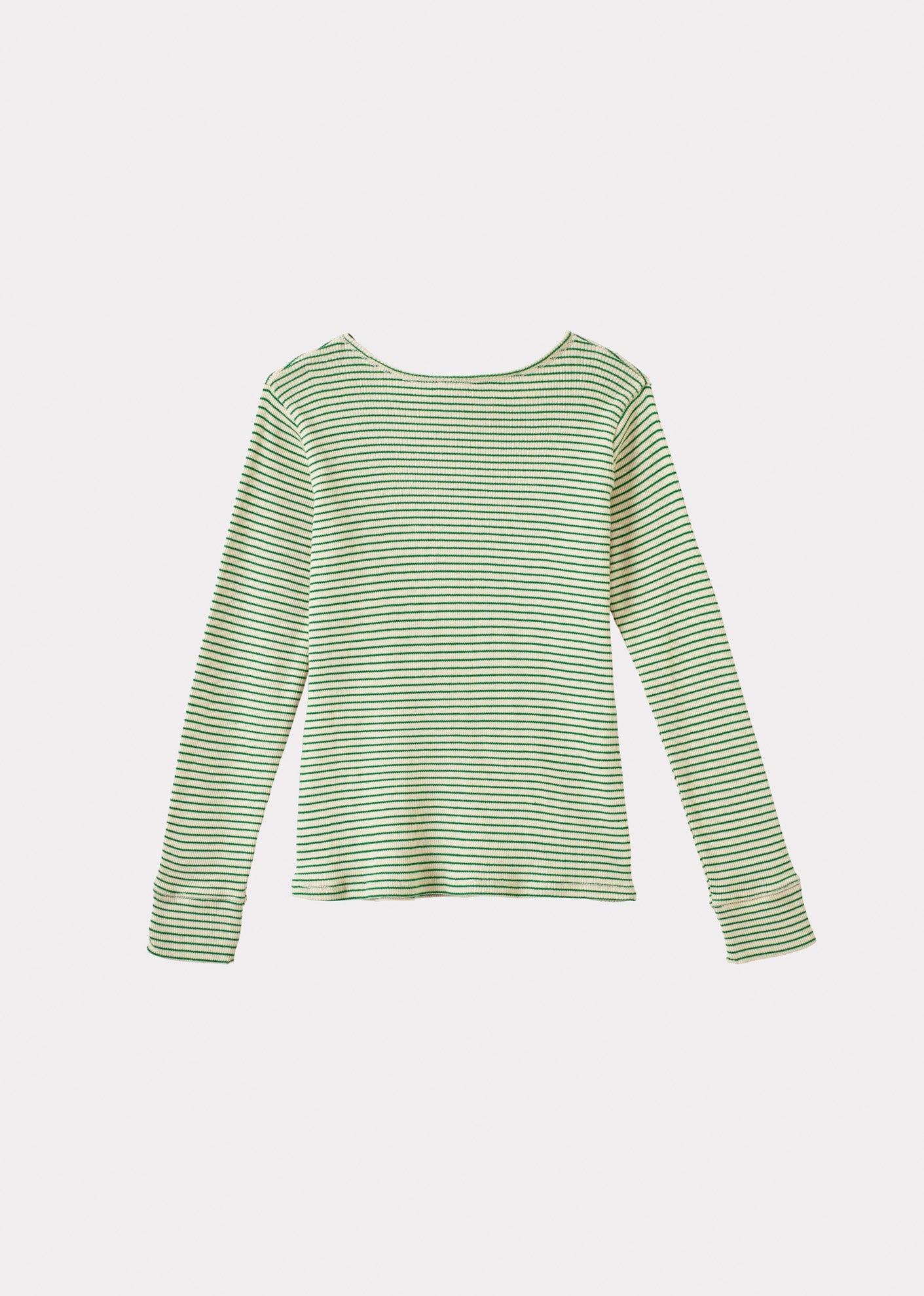 KISHON CHILDREN'S COTTON T-SHIRT - EMERALD GREEN / CREAM