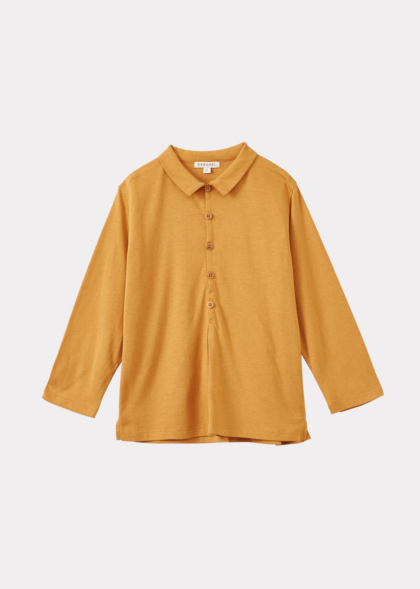 LOCHLAN CHILDREN'S COTTON POLO - OCHRE