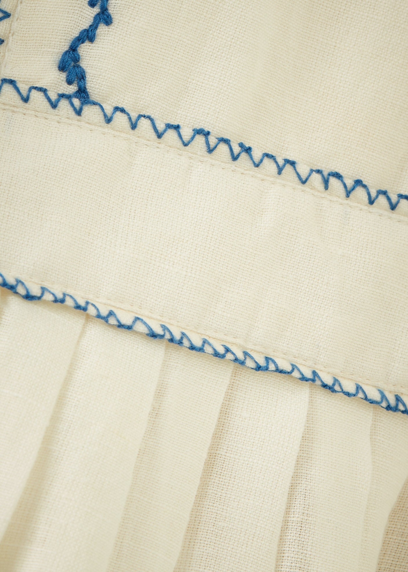 PEPPERMINT GIRL'S LINEN DRESS  - WHITE