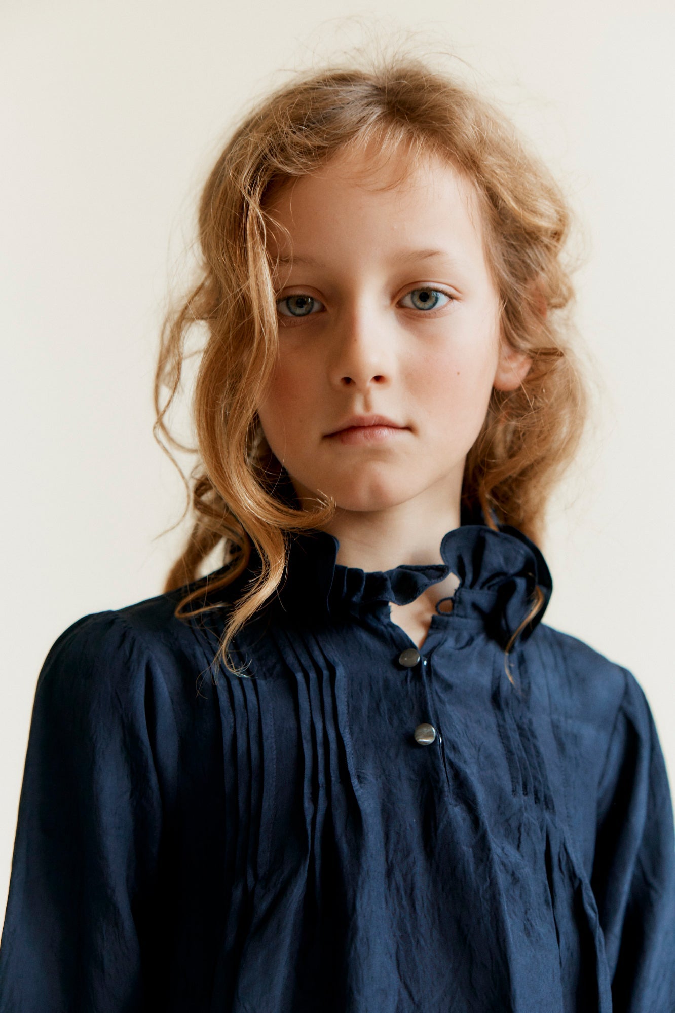 PTELEA GIRL'S DRESS - NAVY