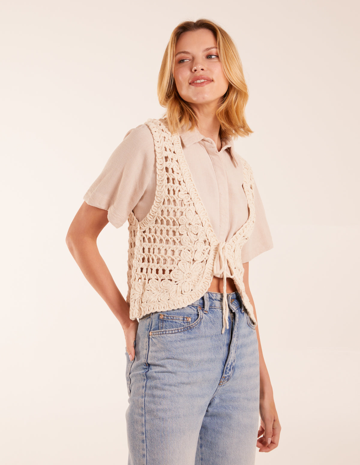 Crochet Sleeveless Cardigan