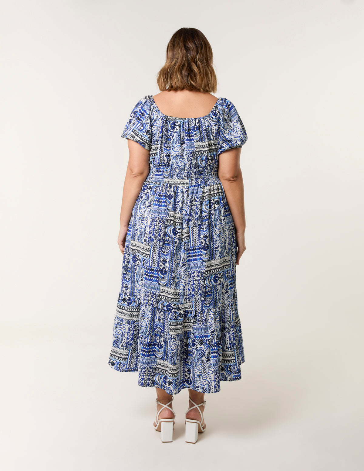 Curve Scoop Neck Midi Dress