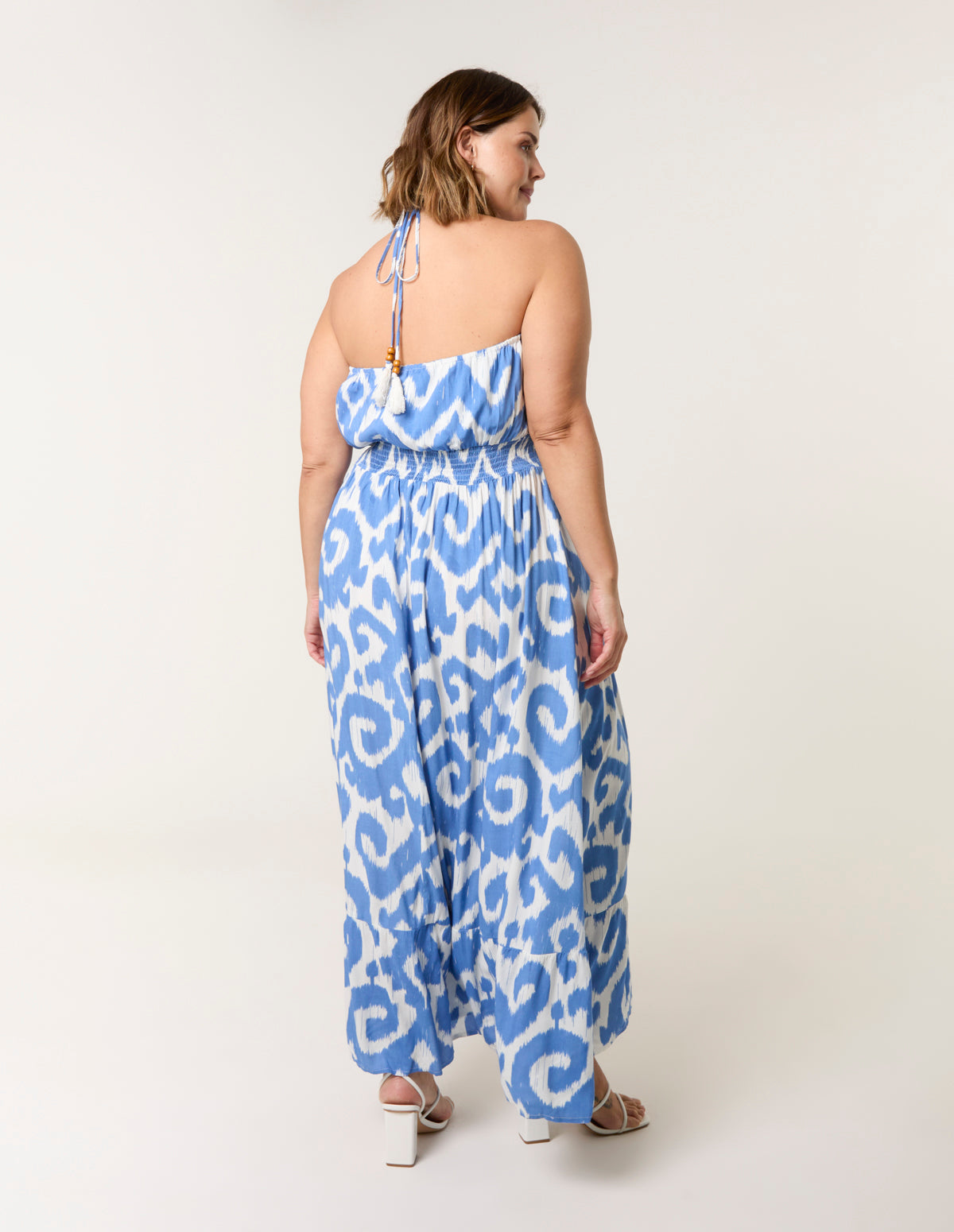 Curve Bandeau Shirred Waist Dress