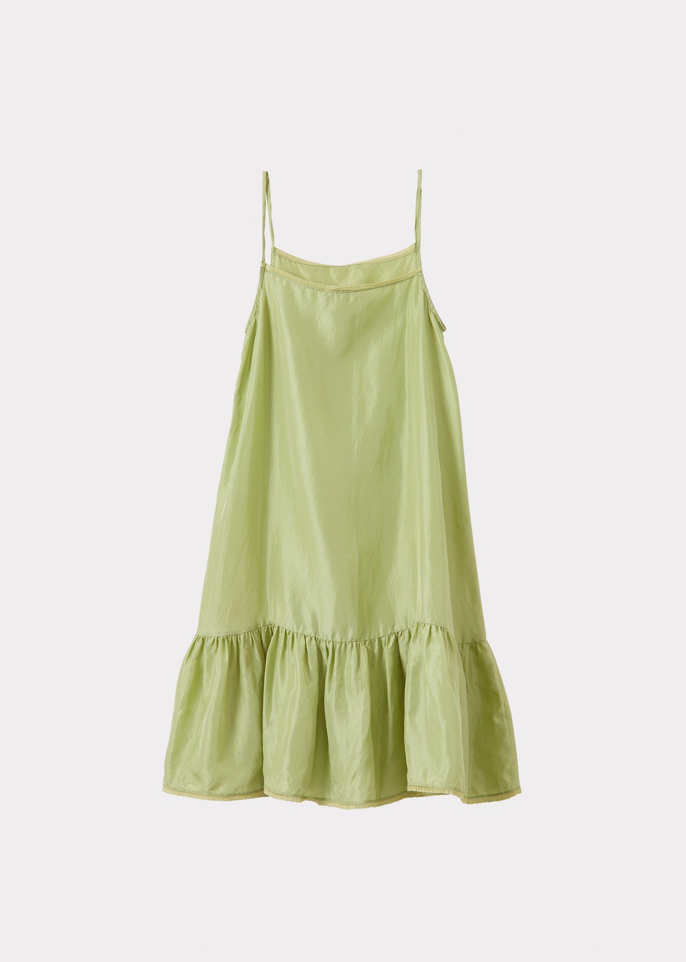 GRAPE GIRL'S SILK SLIP DRESS  - ALMOND