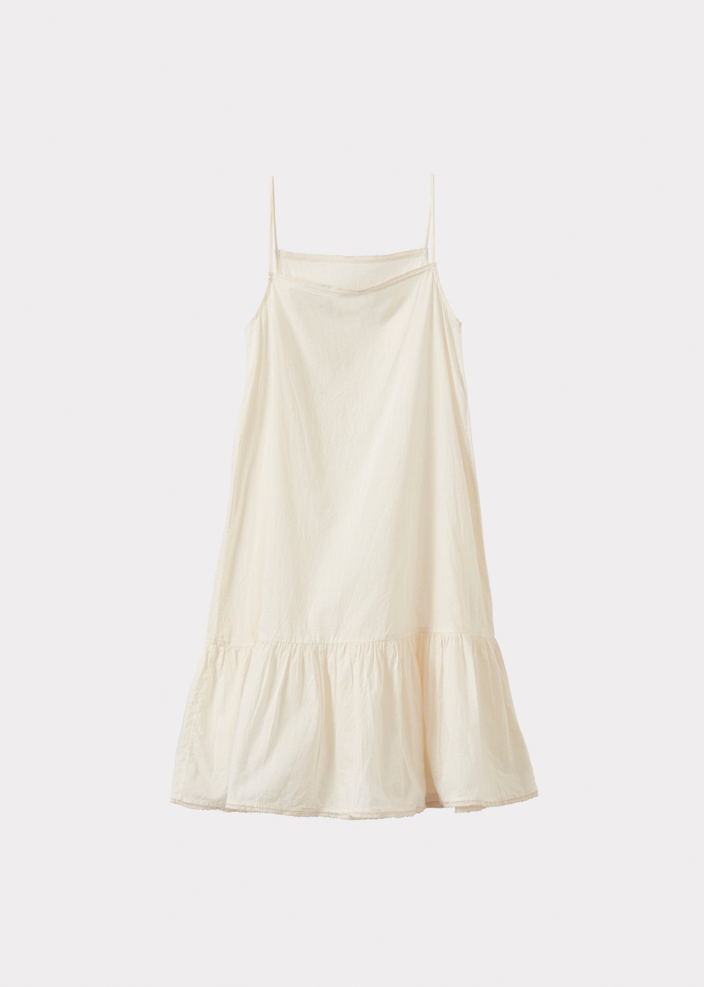 GRAPE GIRL'S SILK SLIP DRESS  - OFF WHITE