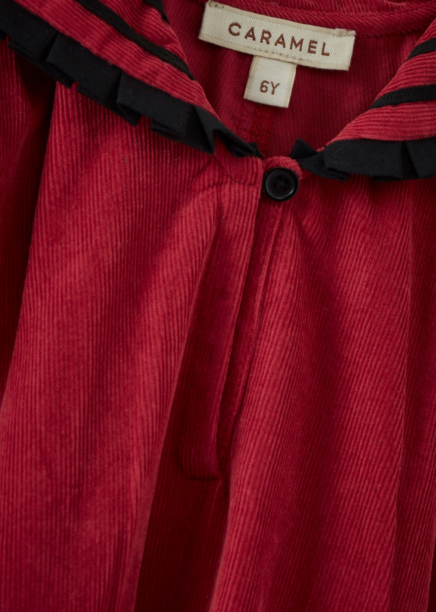 LAILA GIRL'S COTTON CORDUROY DRESS - MAGENTA