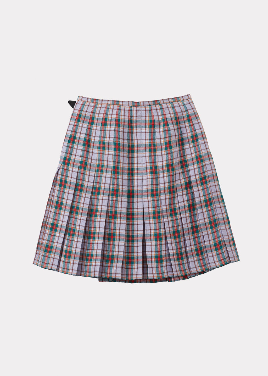 GIRL'S LINEN KILT - LAVENDER / RED