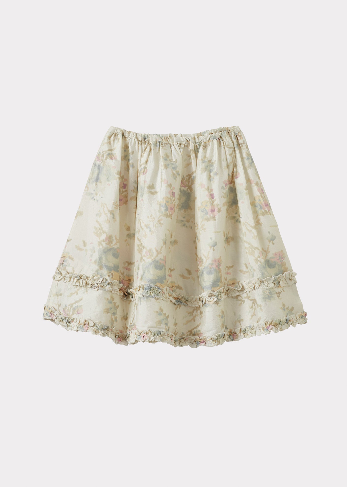 SEAGULL GIRL'S SILK SKIRT - BLUE ROSE