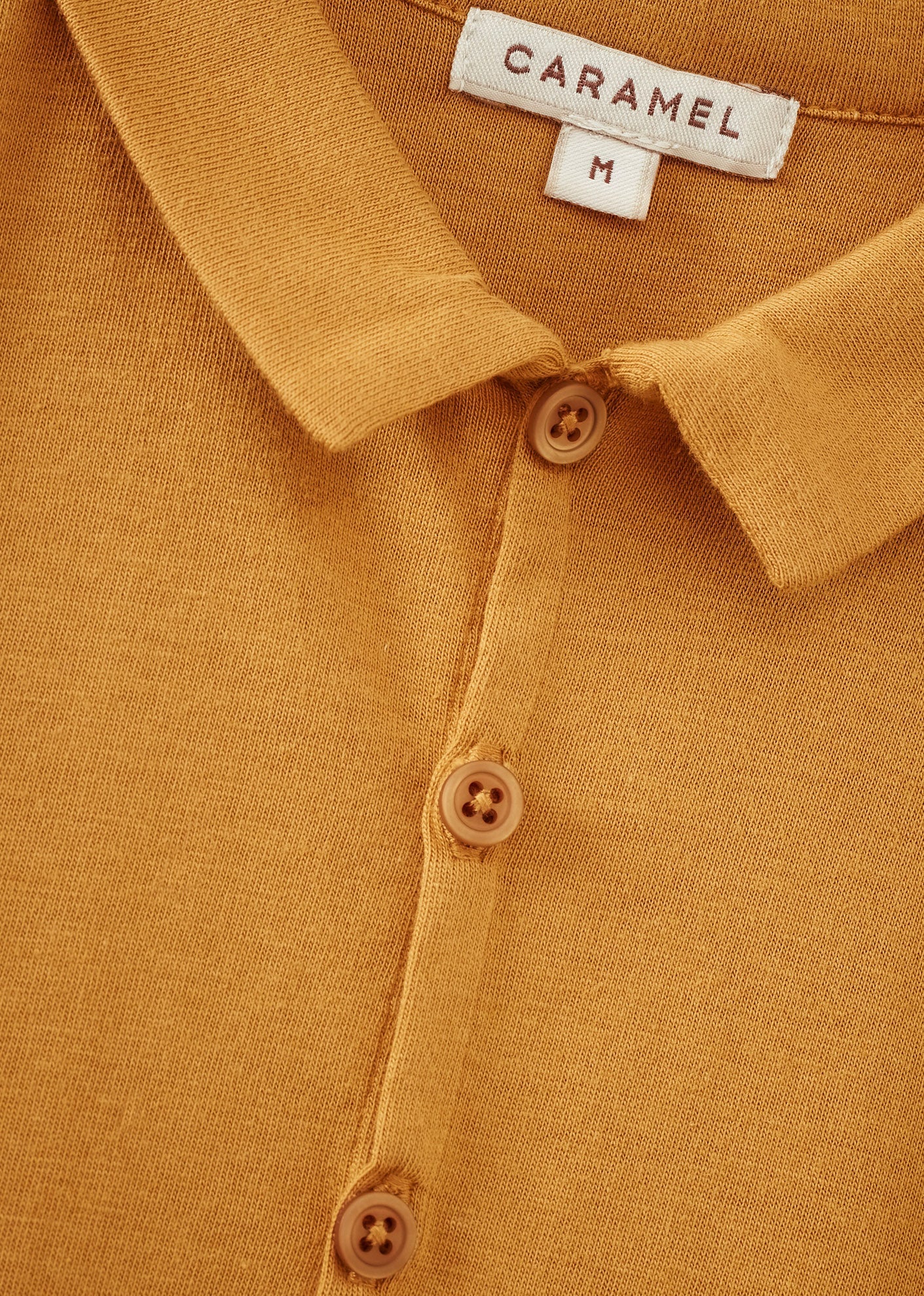 LOCHLAN CHILDREN'S COTTON POLO - OCHRE