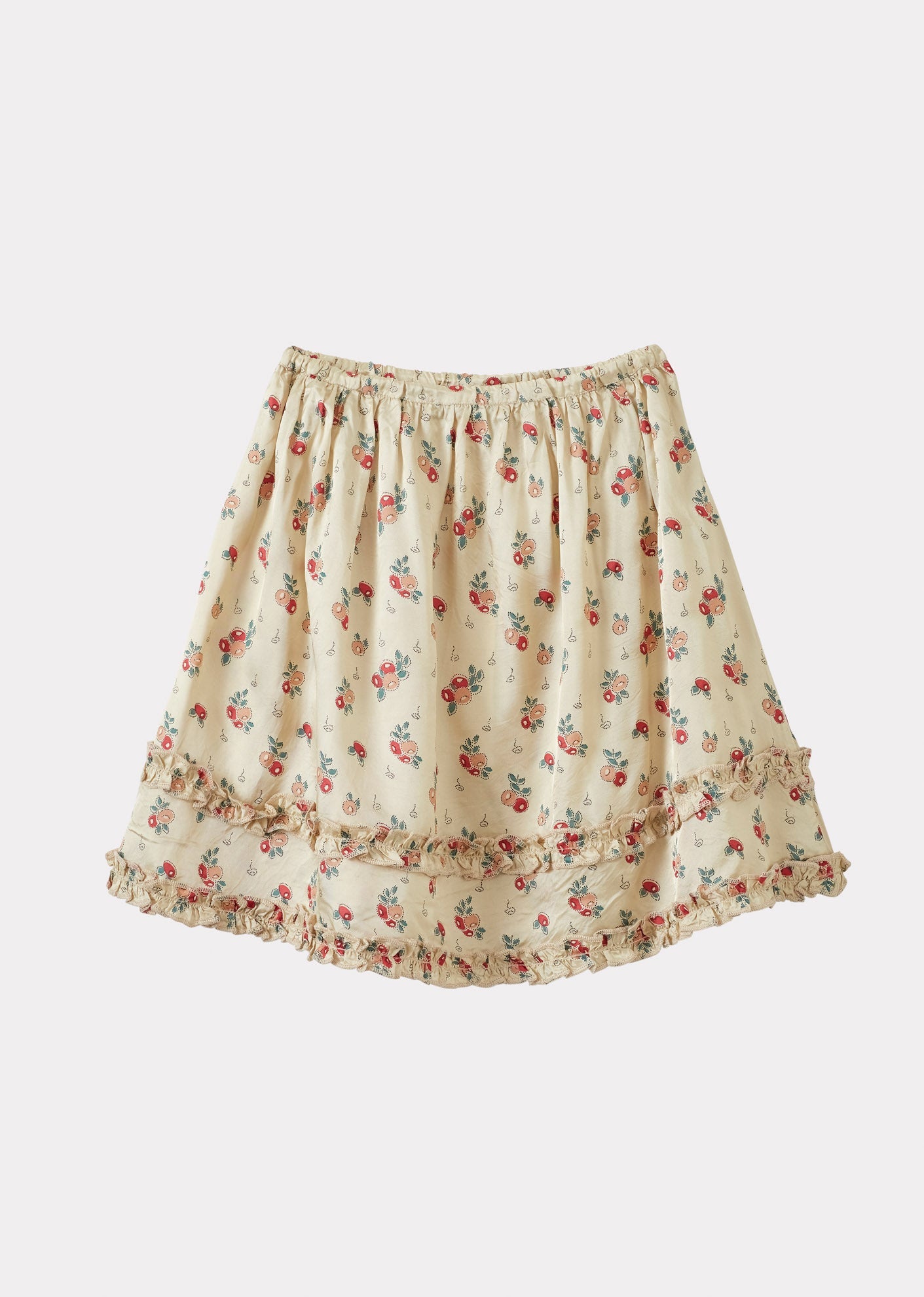 SEAGULL GIRL'S SKIRT - FLORAL CREAM / PINK