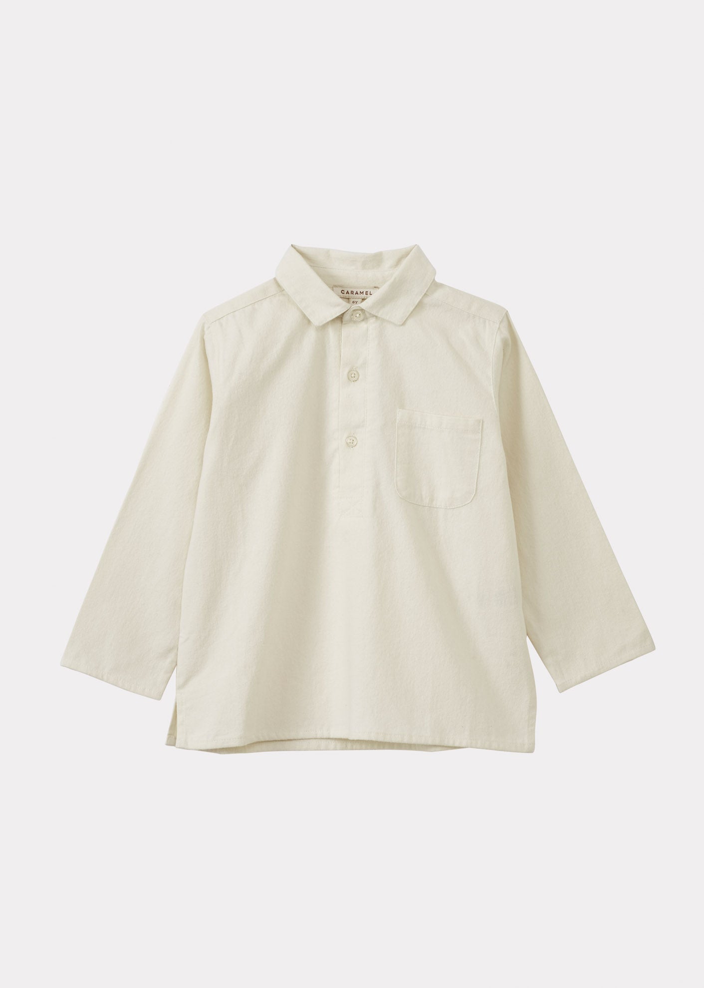 ELBERT CHILDREN'S COTTON SHIRT - ECRU