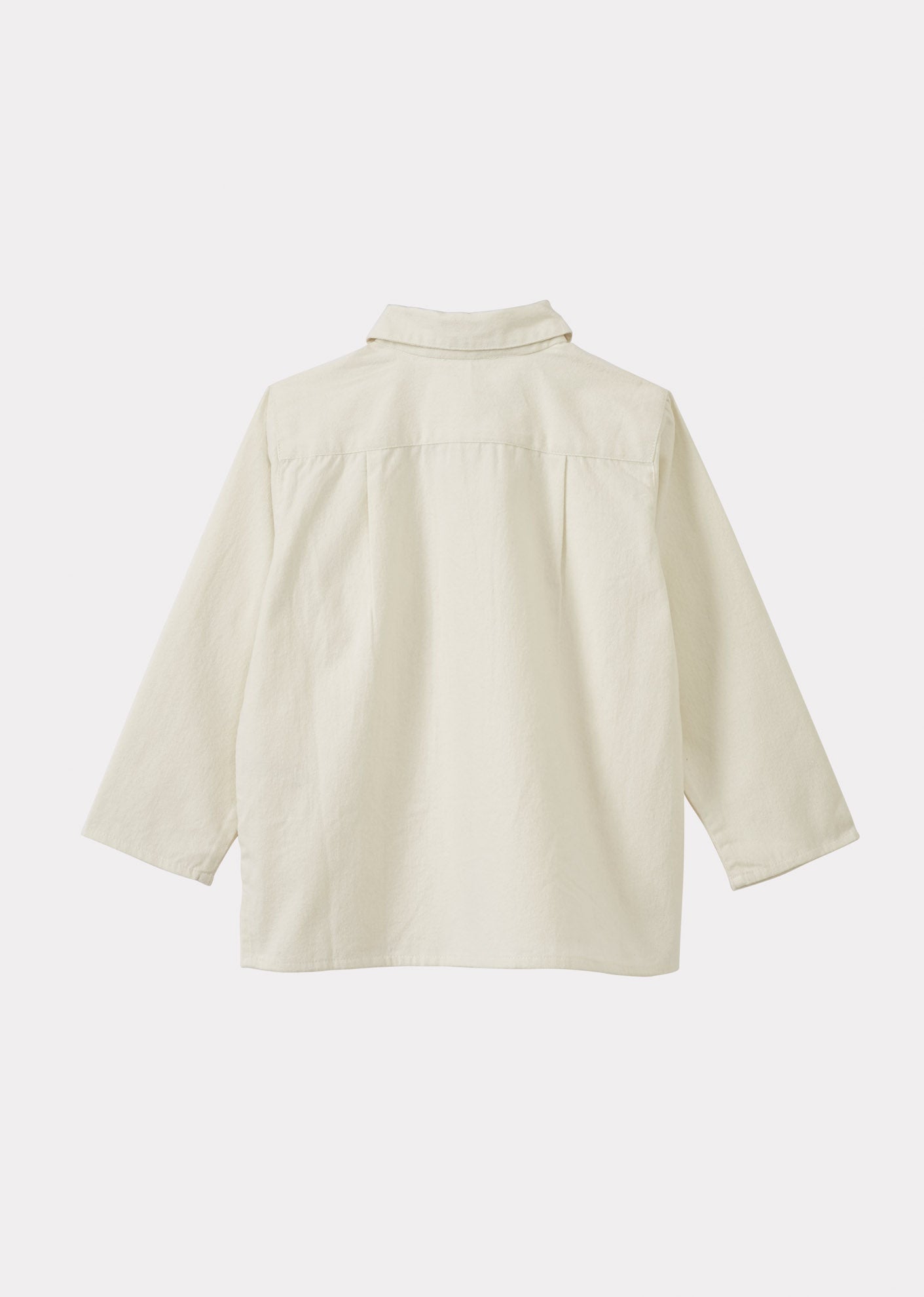 ELBERT CHILDREN'S COTTON SHIRT - ECRU