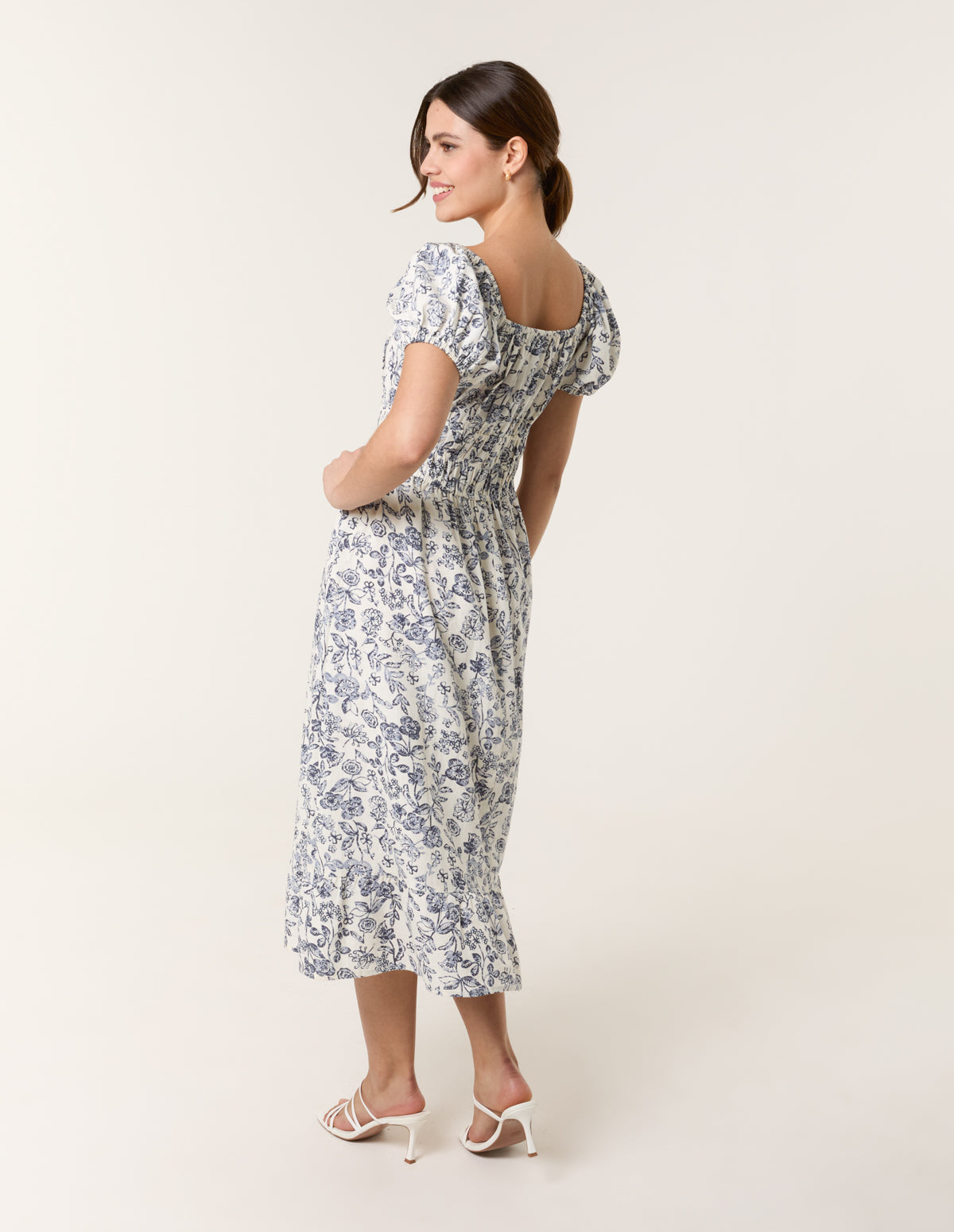 Ditsy Floral Puff Sleeve Dress