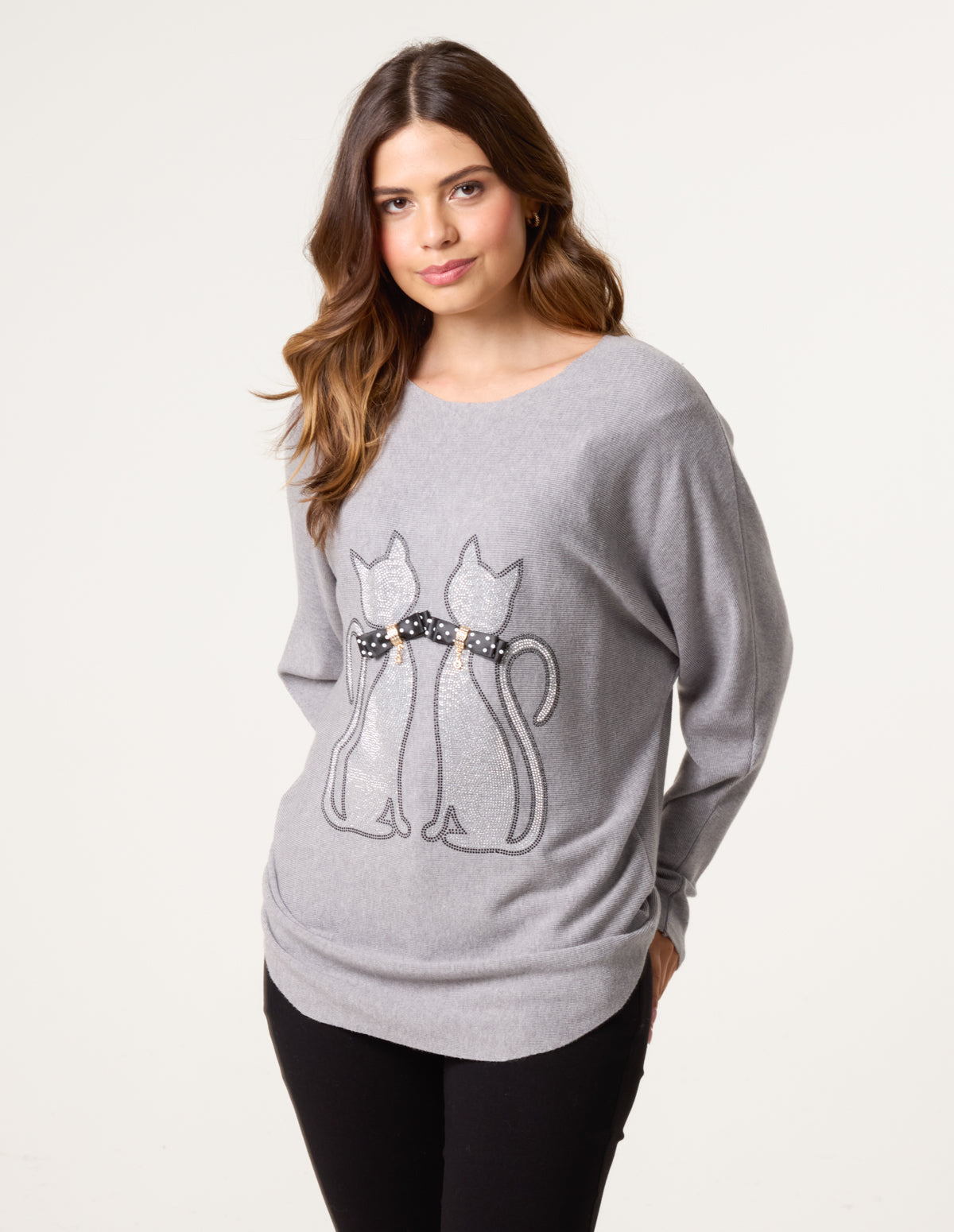 Embellished Cat Jumper