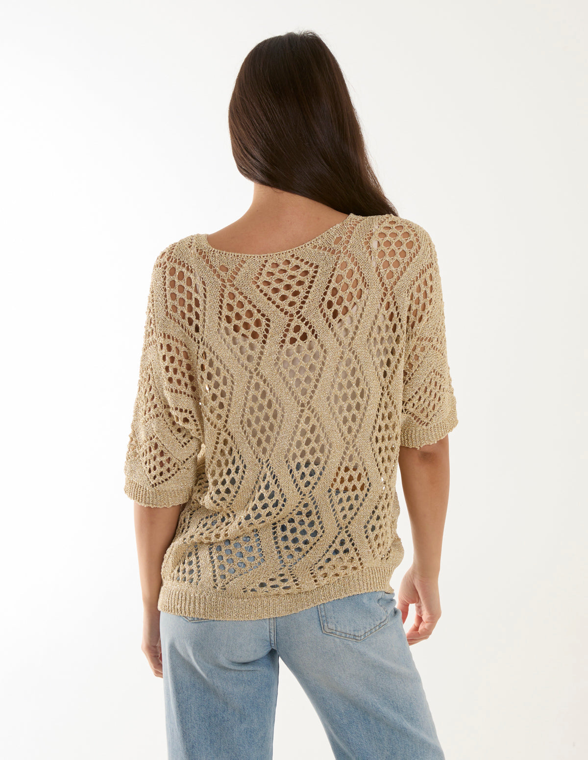 Crochet Lurex Top