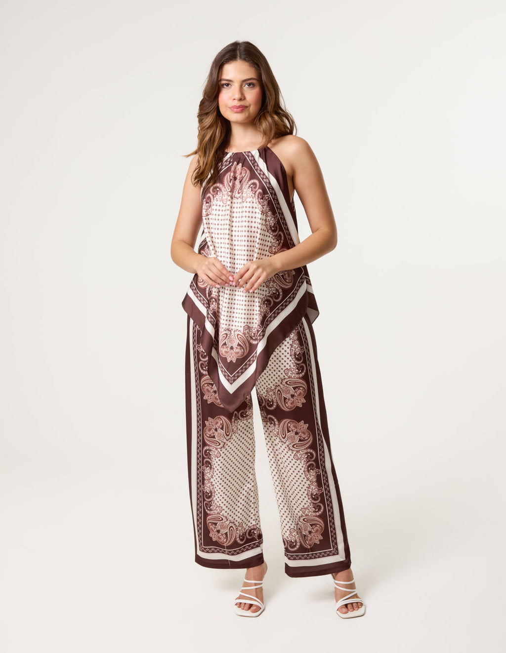 Hanky Hem Top With Wide Leg Trouser Set