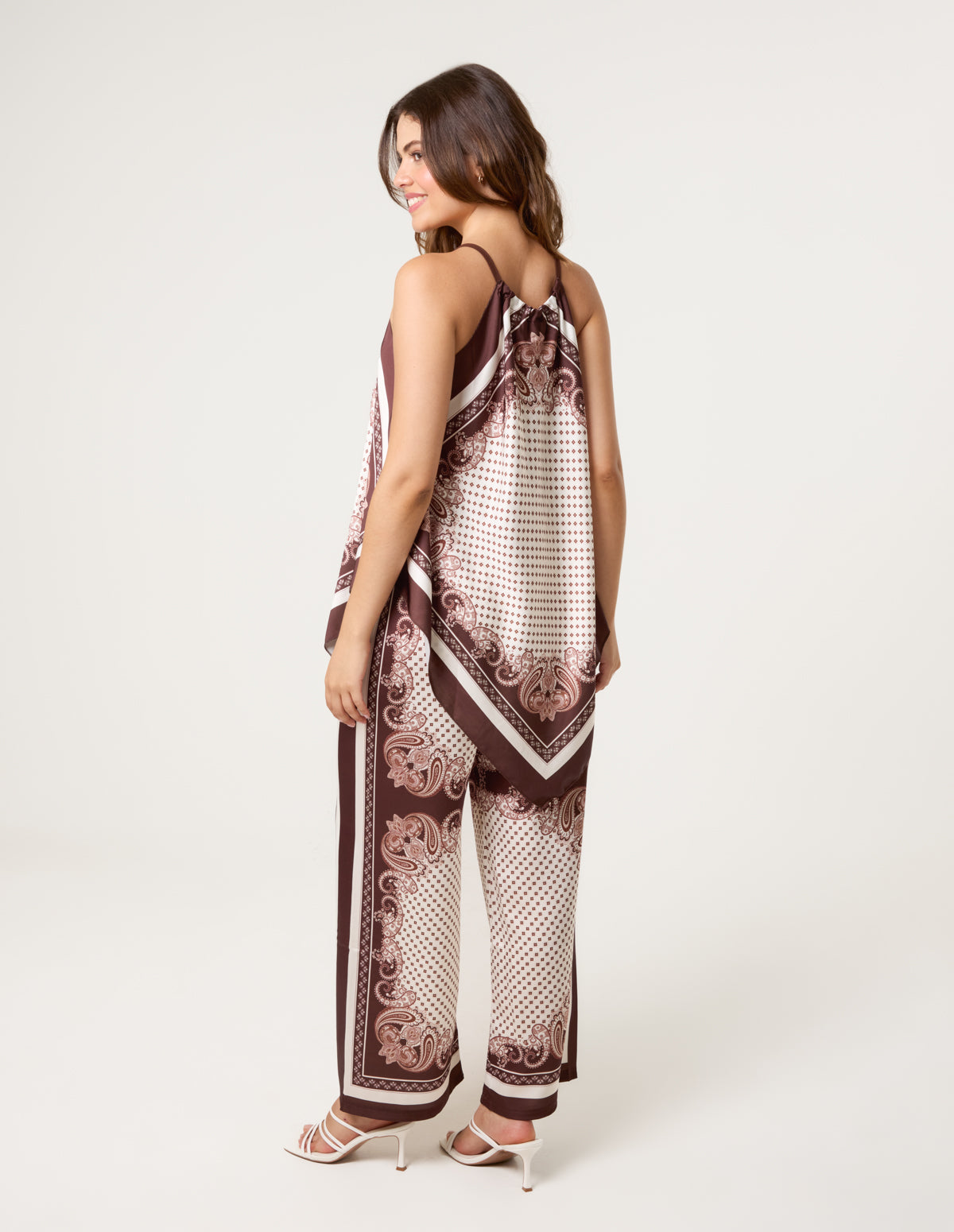 Hanky Hem Top With Wide Leg Trouser Set