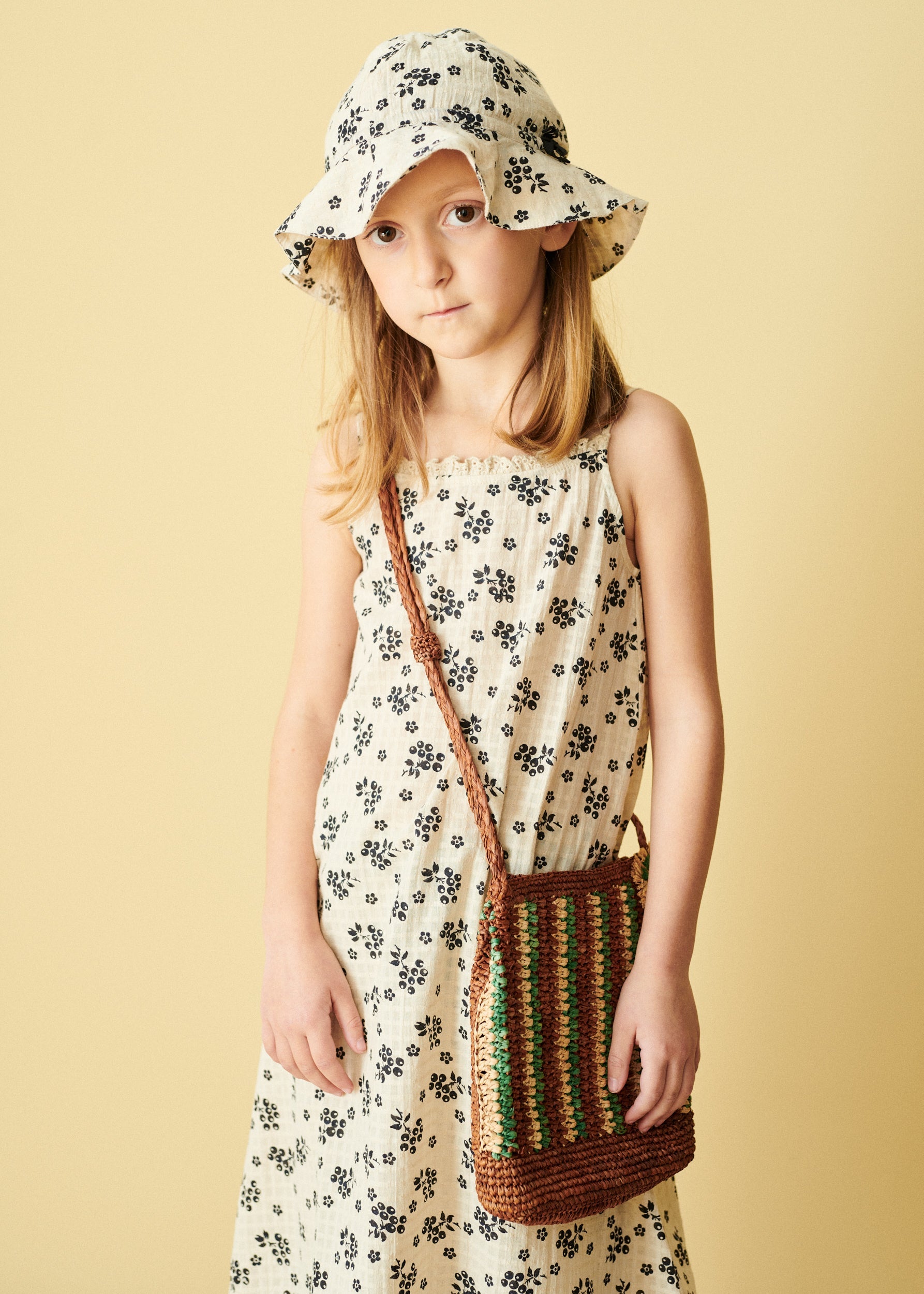 HYSSOP GIRL'S COTTON DRESS - BERRY BUD