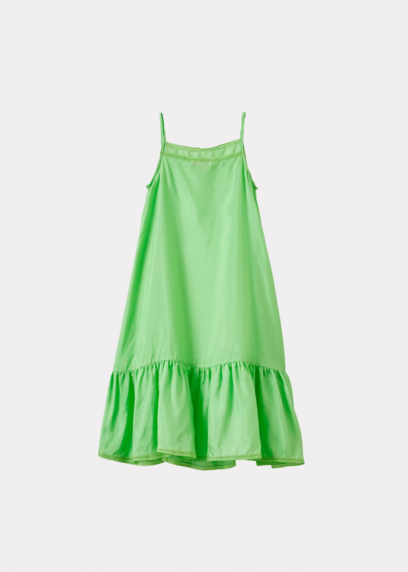 GRAPE GIRL'S SILK SLIP DRESS  - MINT