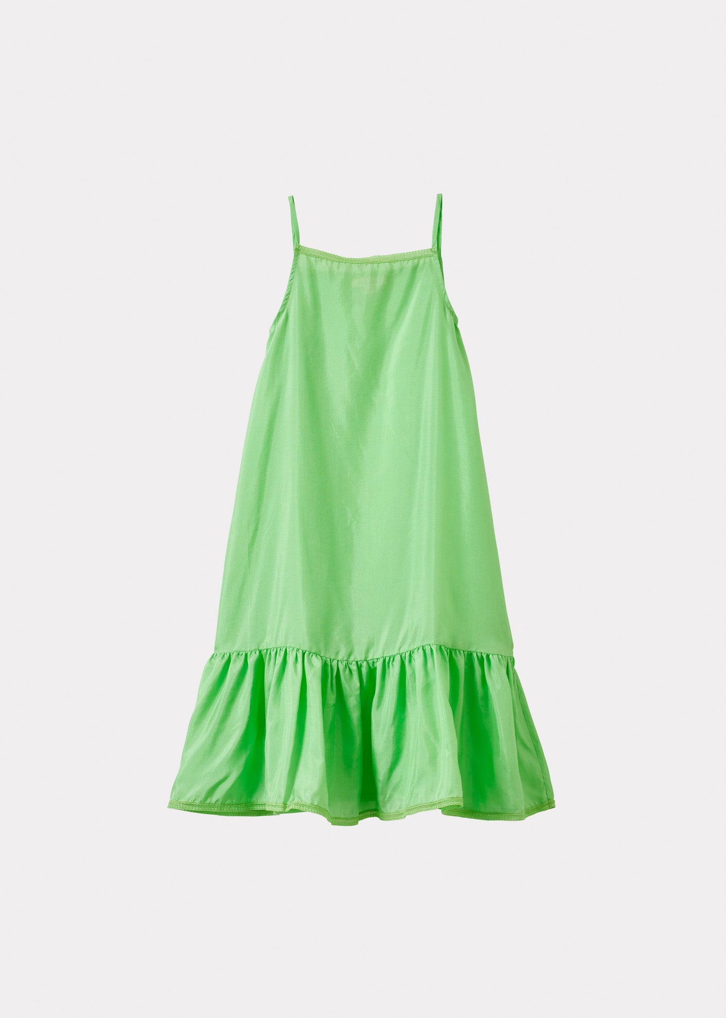 GRAPE GIRL'S SILK SLIP DRESS  - MINT