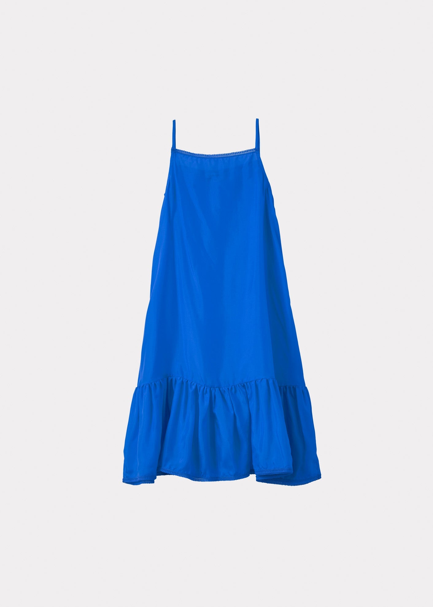 GRAPE GIRL'S SILK SLIP DRESS - ROYAL BLUE