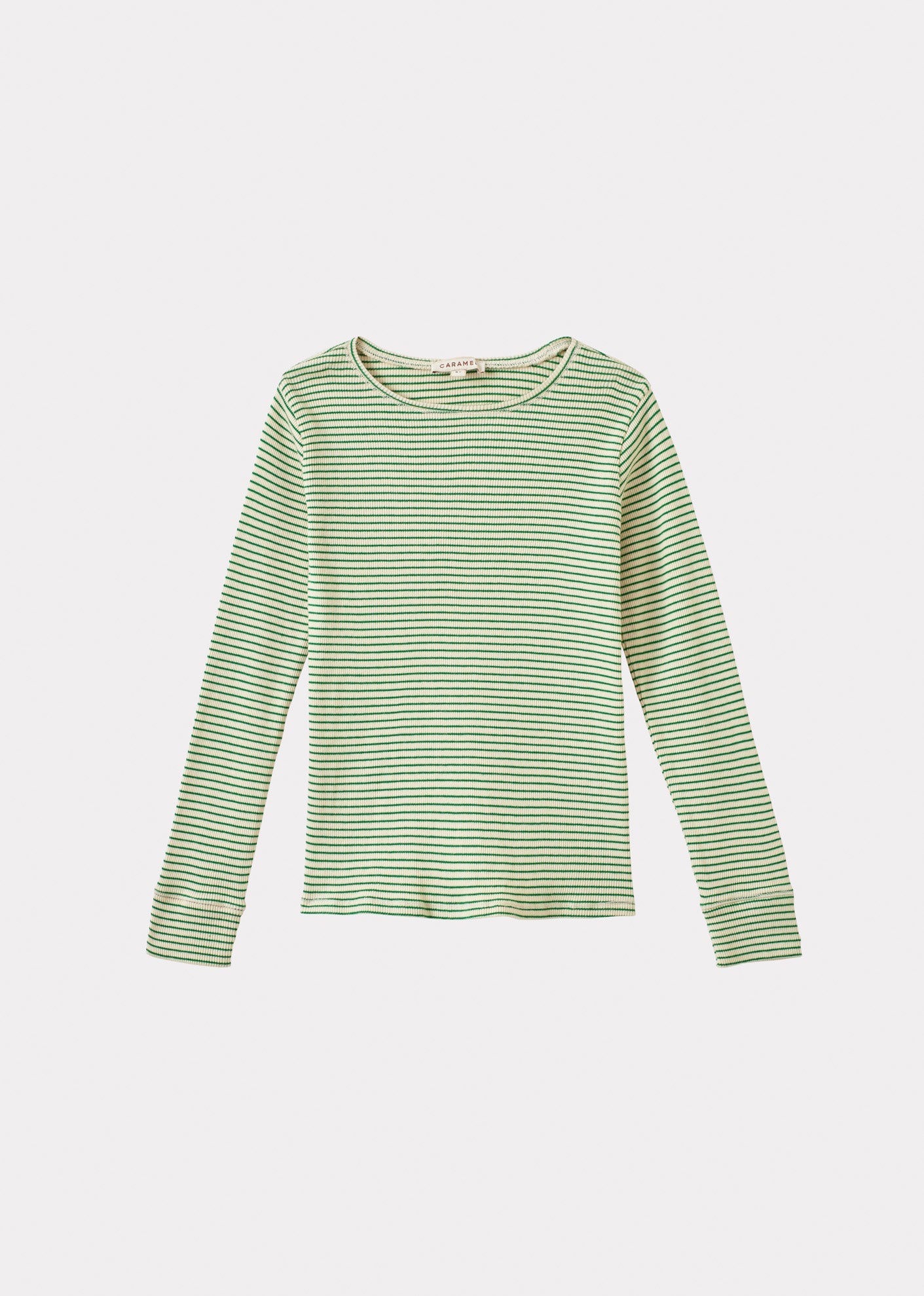 KISHON CHILDREN'S COTTON T-SHIRT - EMERALD GREEN / CREAM
