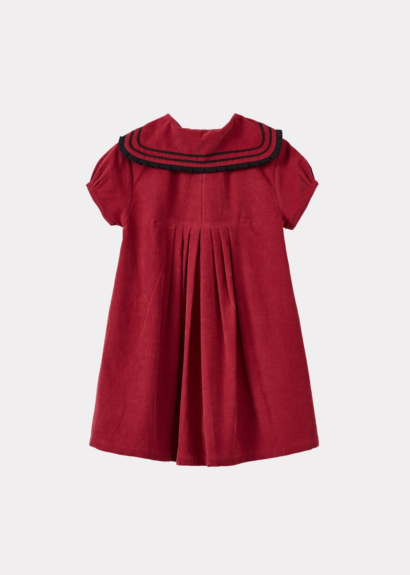LAILA GIRL'S COTTON CORDUROY DRESS - MAGENTA