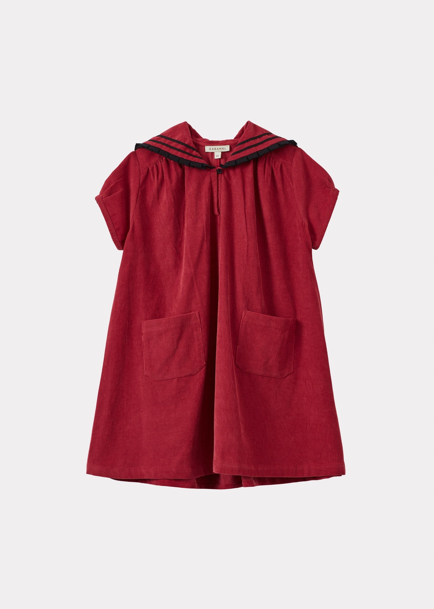 LAILA GIRL'S COTTON CORDUROY DRESS - MAGENTA