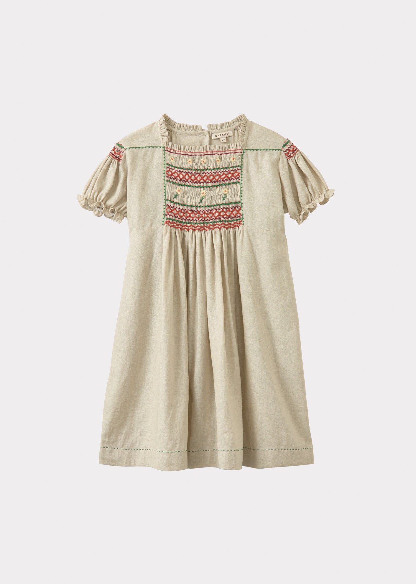 MORINGA GIRL'S COTTON DRESS - BEIGE