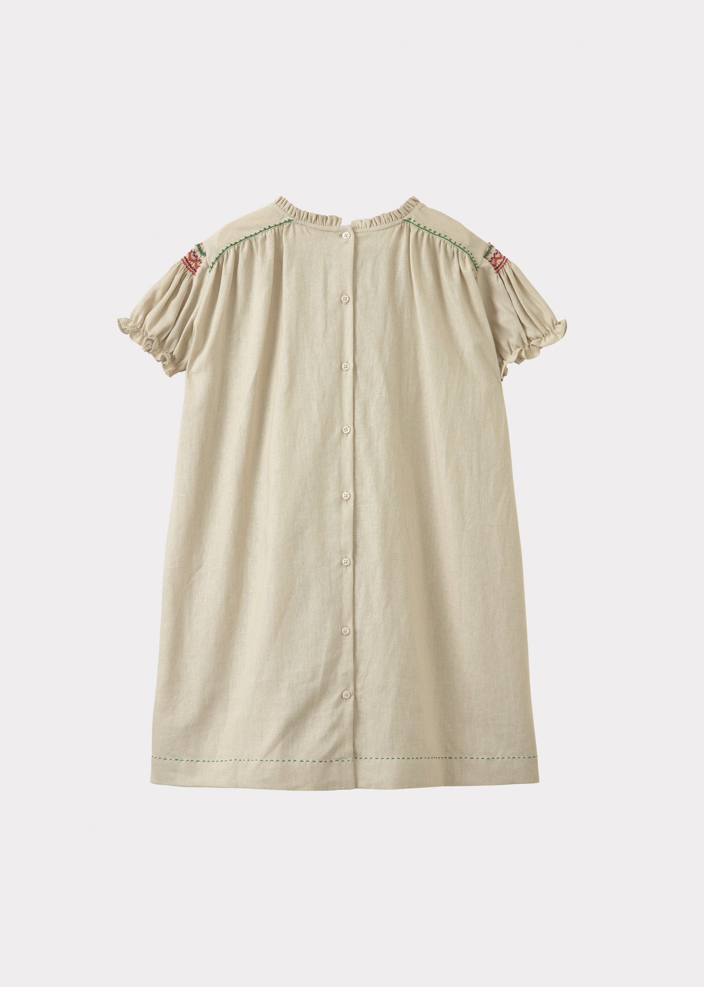 MORINGA GIRL'S COTTON DRESS - BEIGE