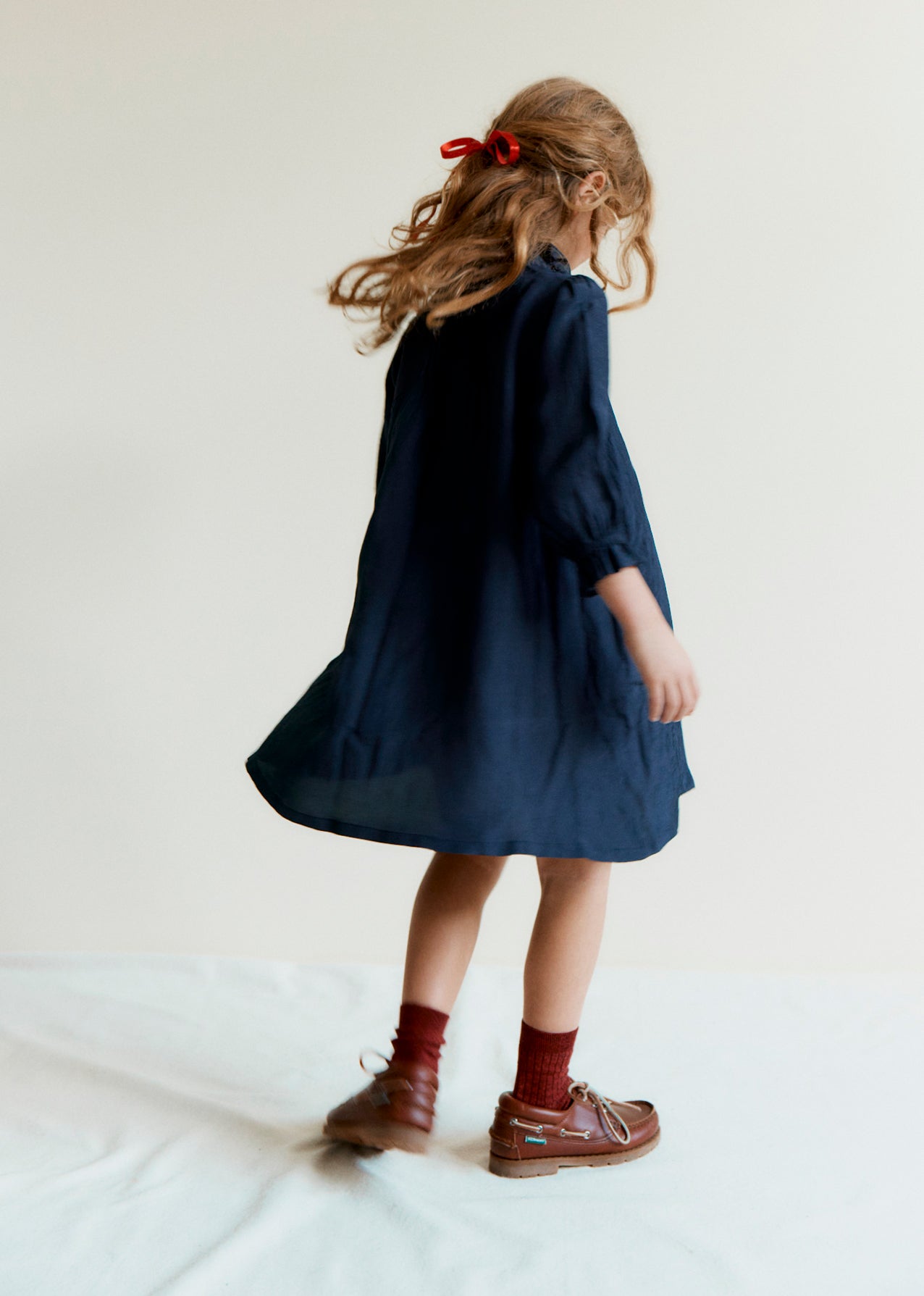 PTELEA GIRL'S DRESS - NAVY