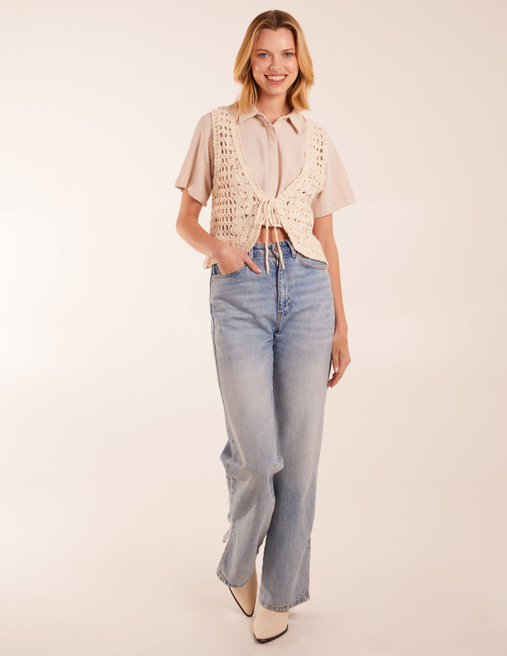 Crochet Sleeveless Cardigan