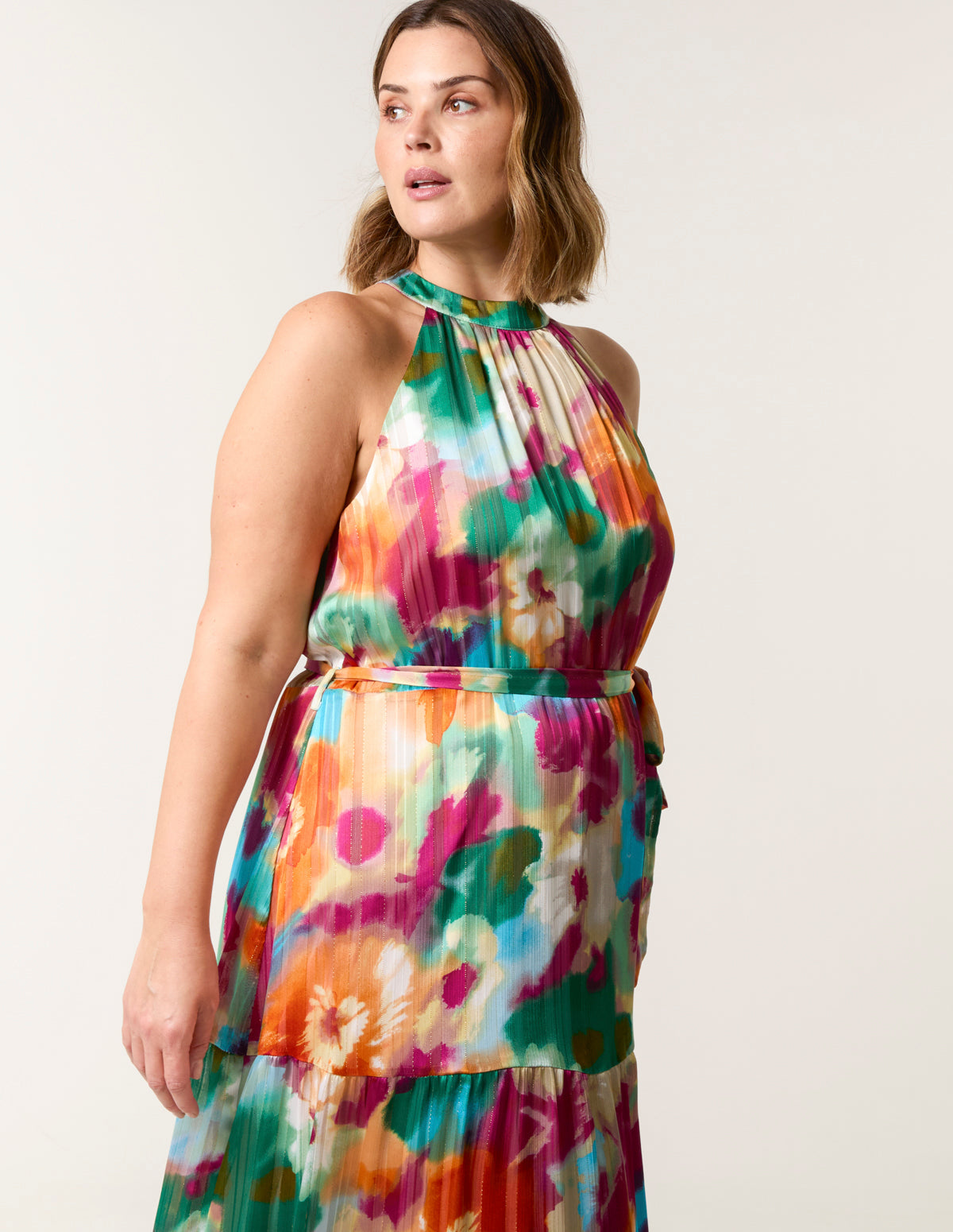 Curve Halterneck Midi Dress