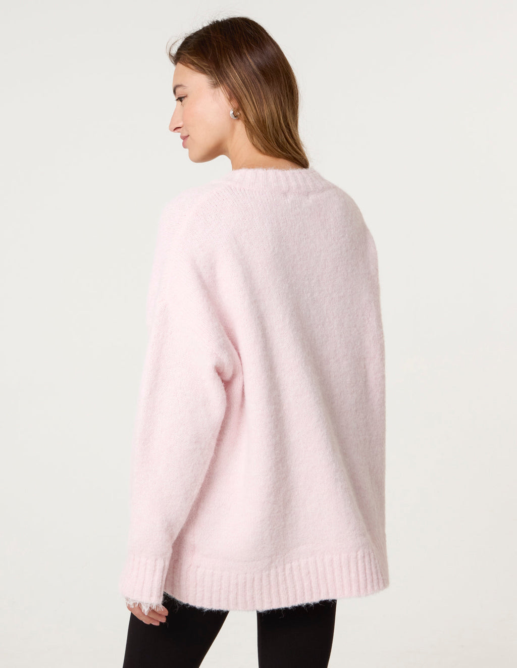 Lace Trim V Neck Jumper