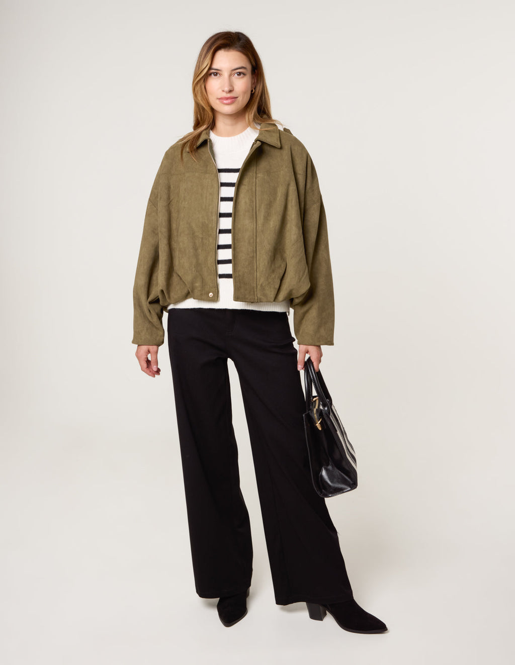 Suedette Puffball Jacket