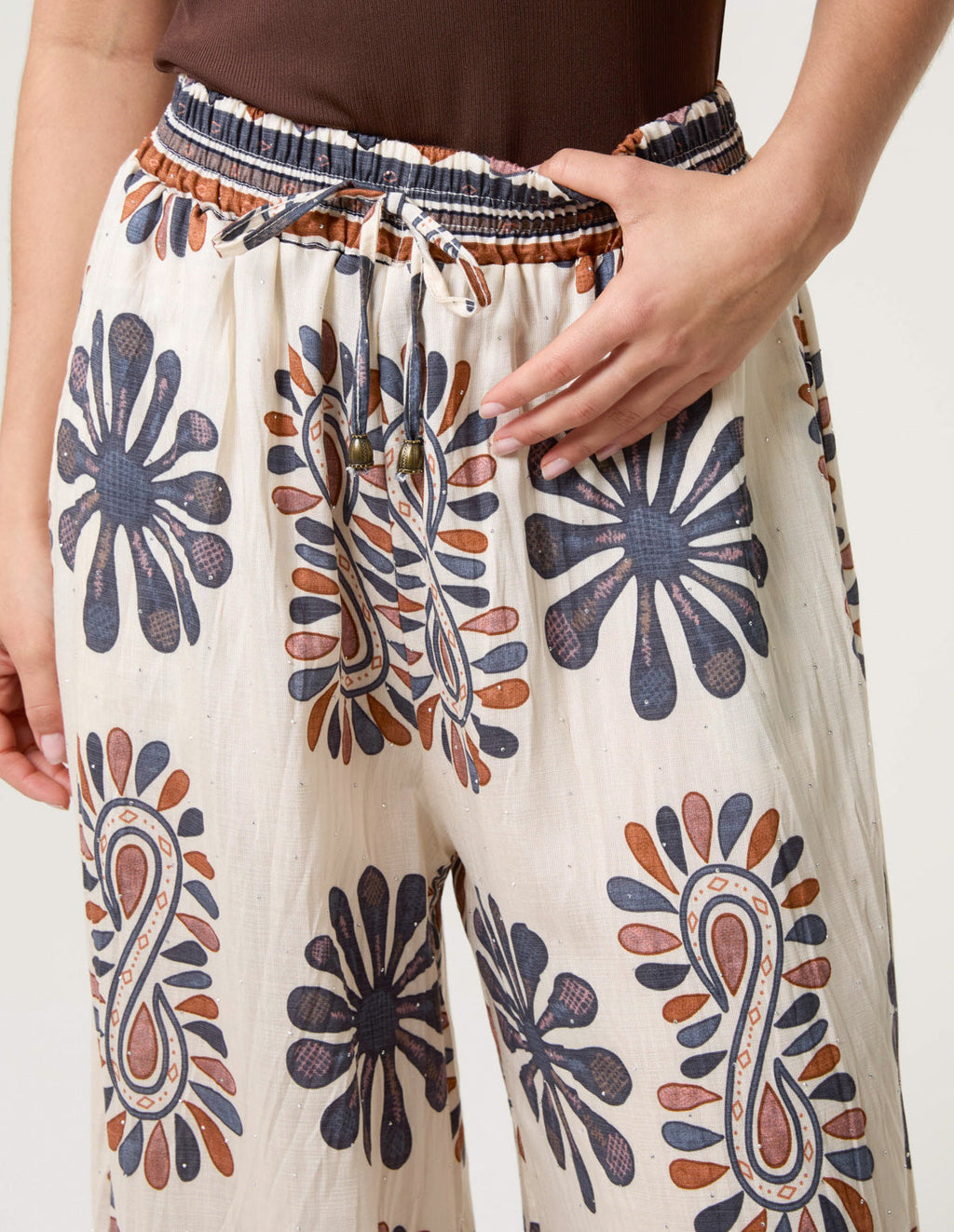 Print Wide-Leg Trousers