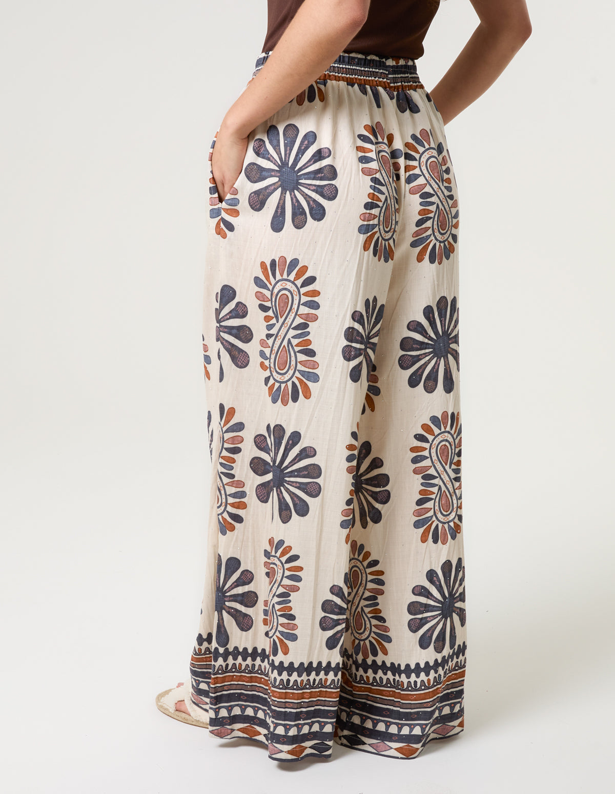 Print Wide-Leg Trousers