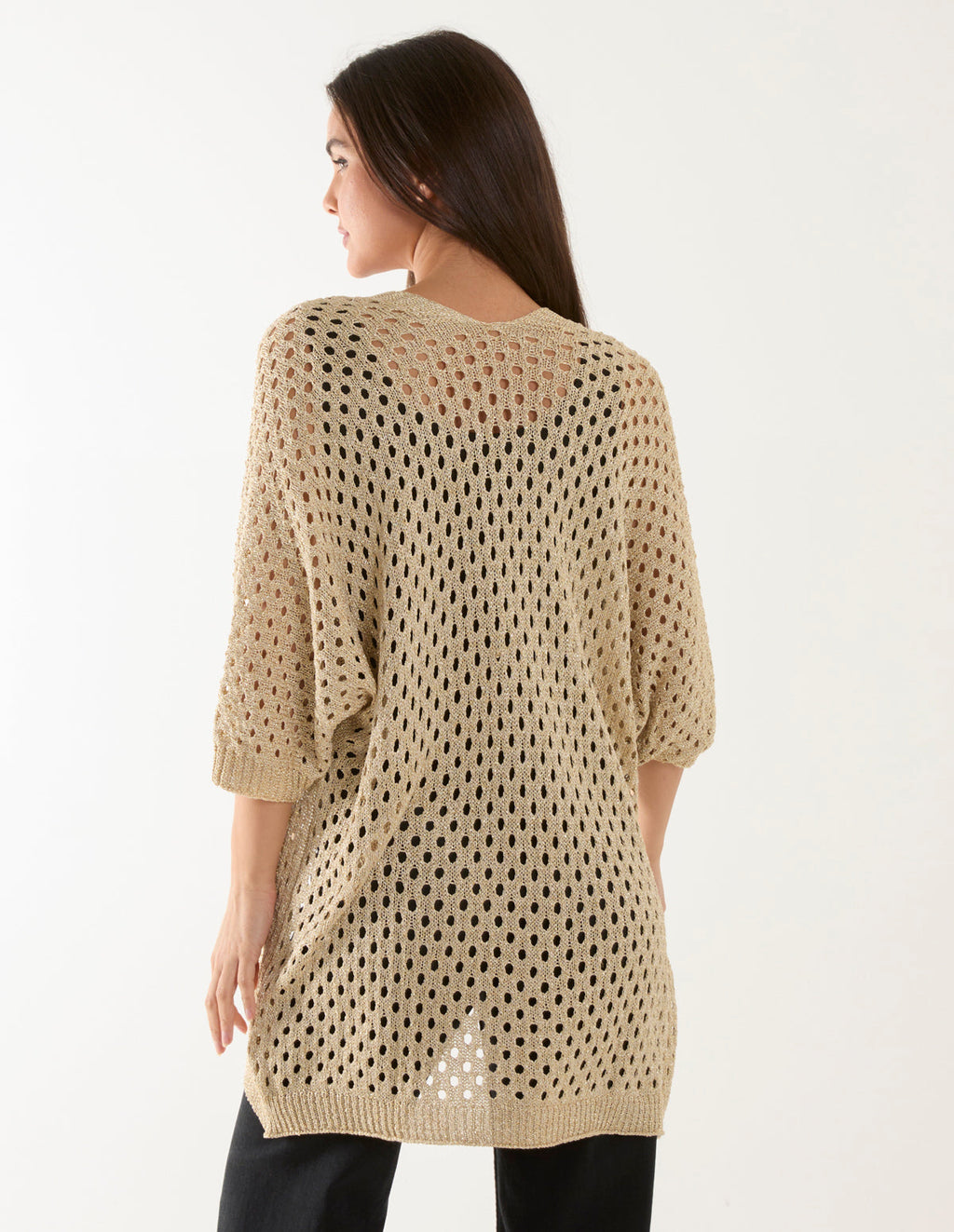 Crochet Lurex Cardigan